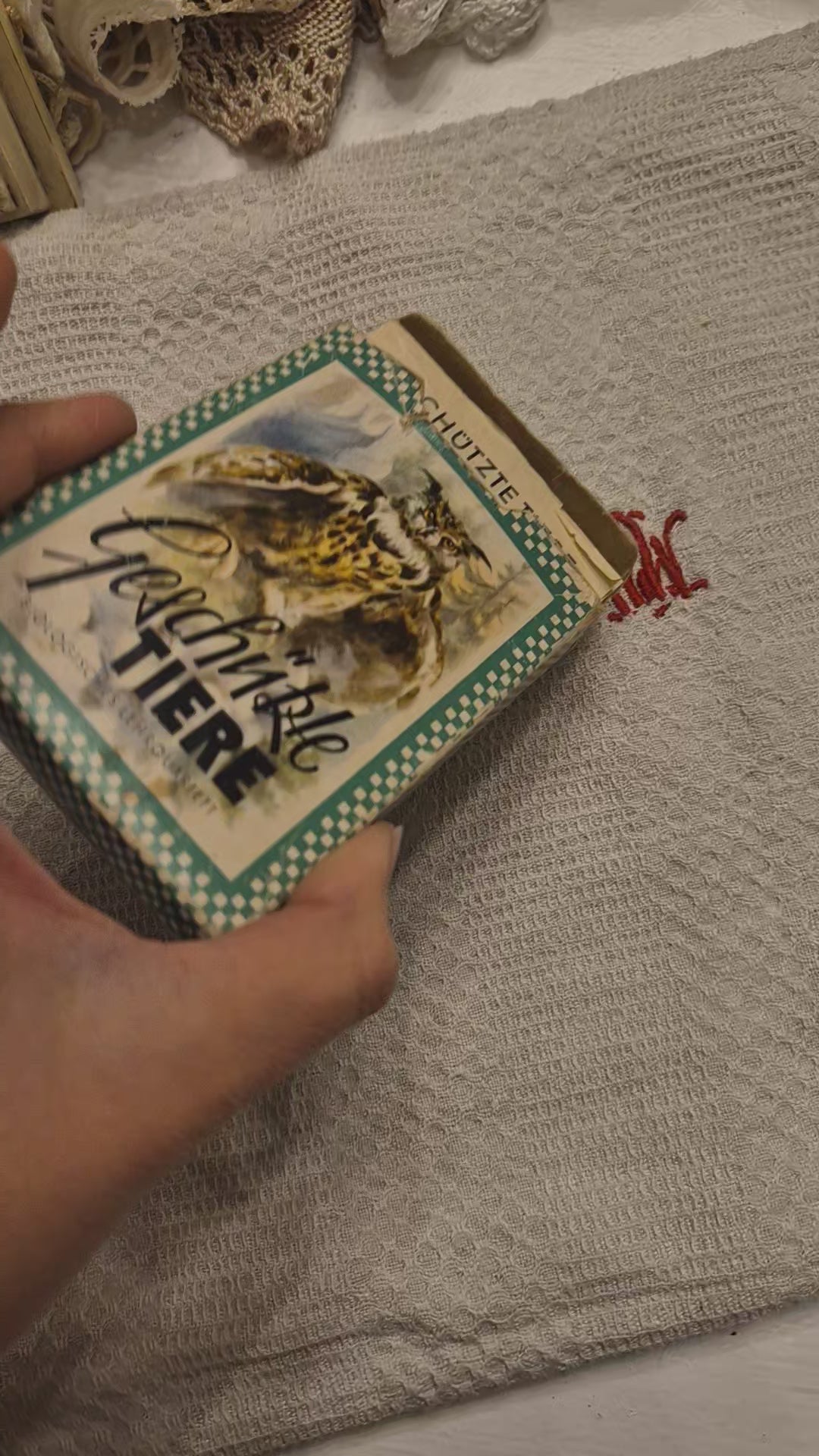 Vintage Karten Spiel Geschützte Tiere Naturschutz-Lehrquartett 70er Jahre vollständig!