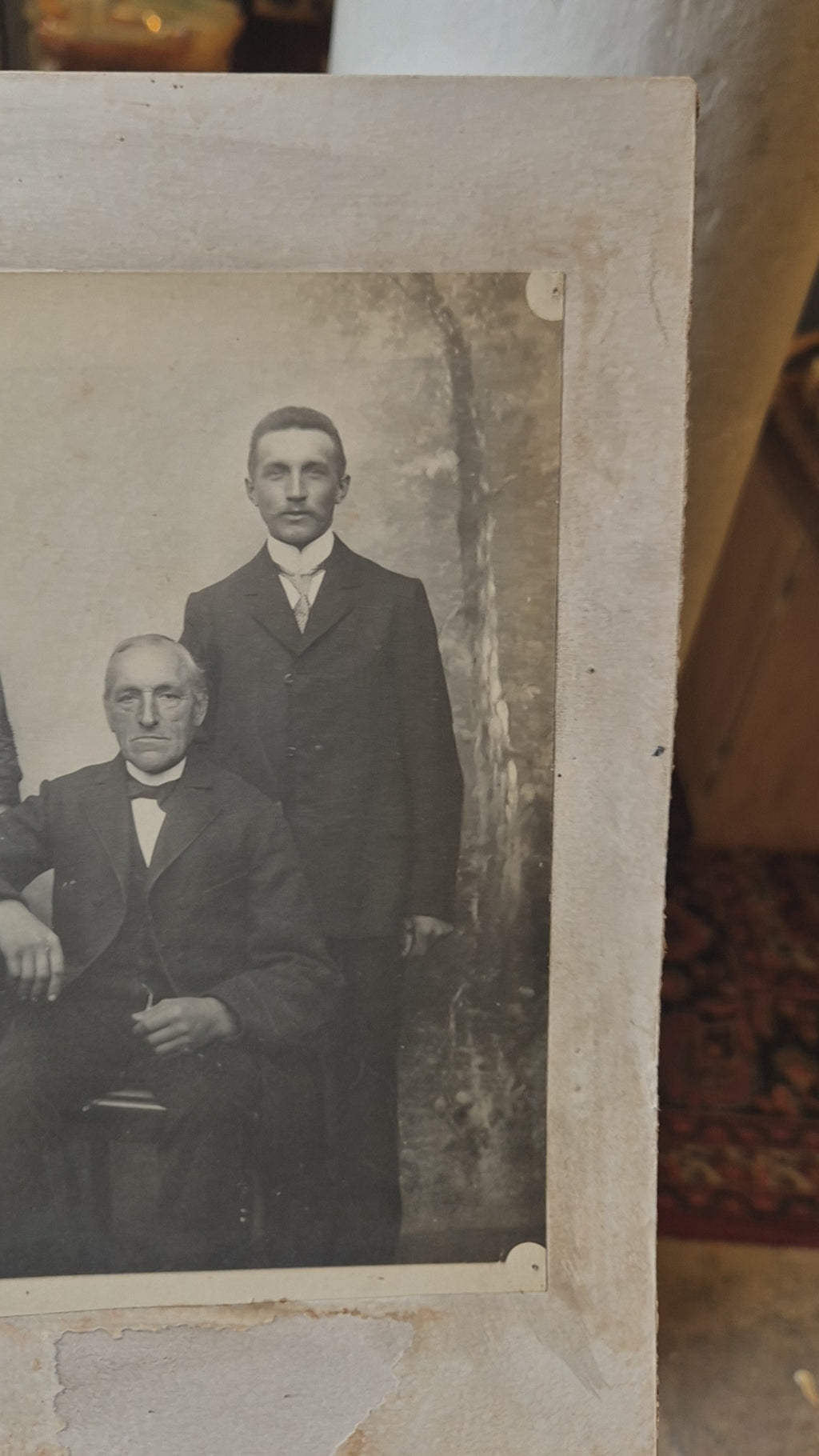 Antike originale Fotografie Familie auf Pappe