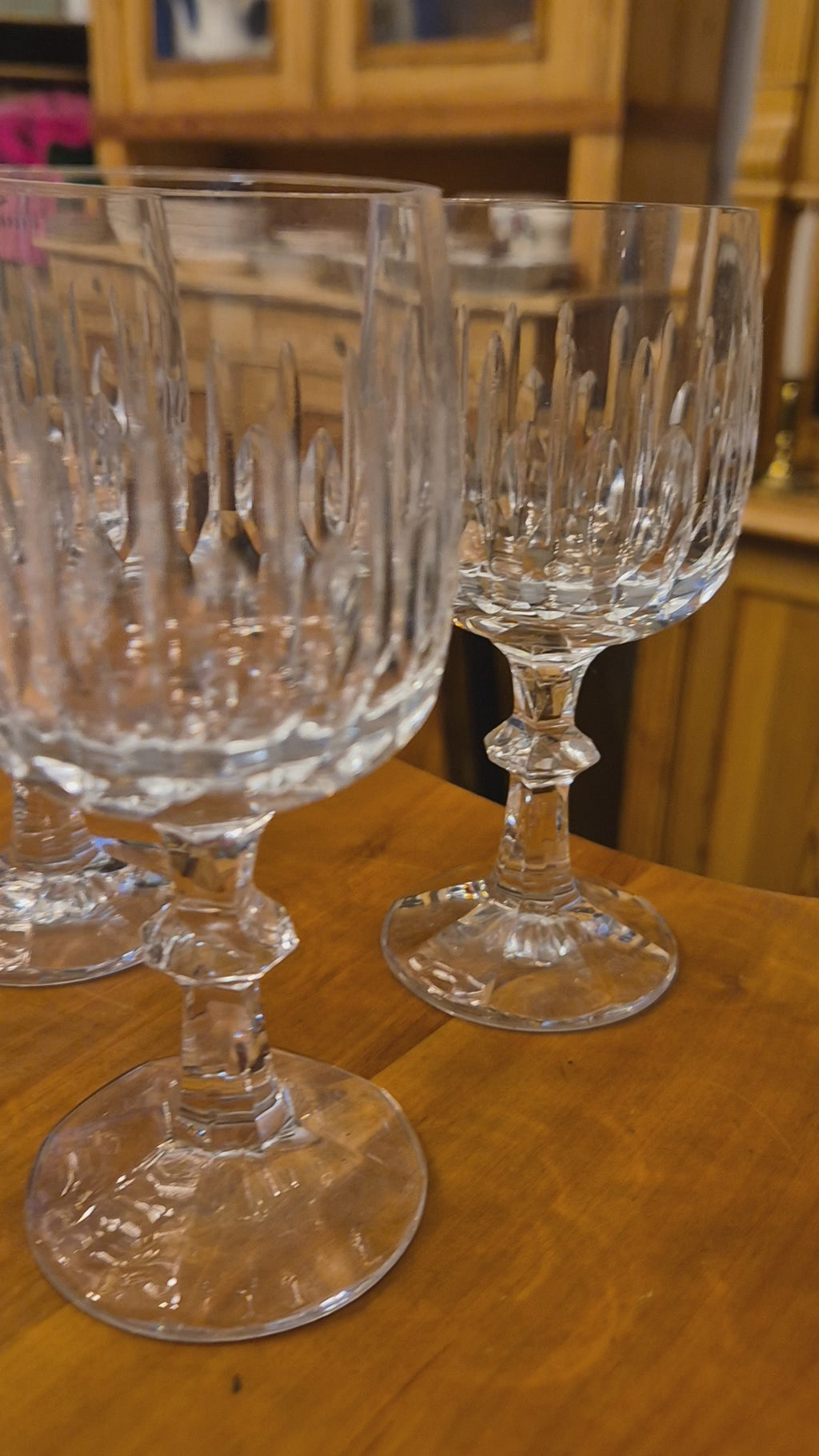 6x Vintage Kristall Weingläser Stilgläser