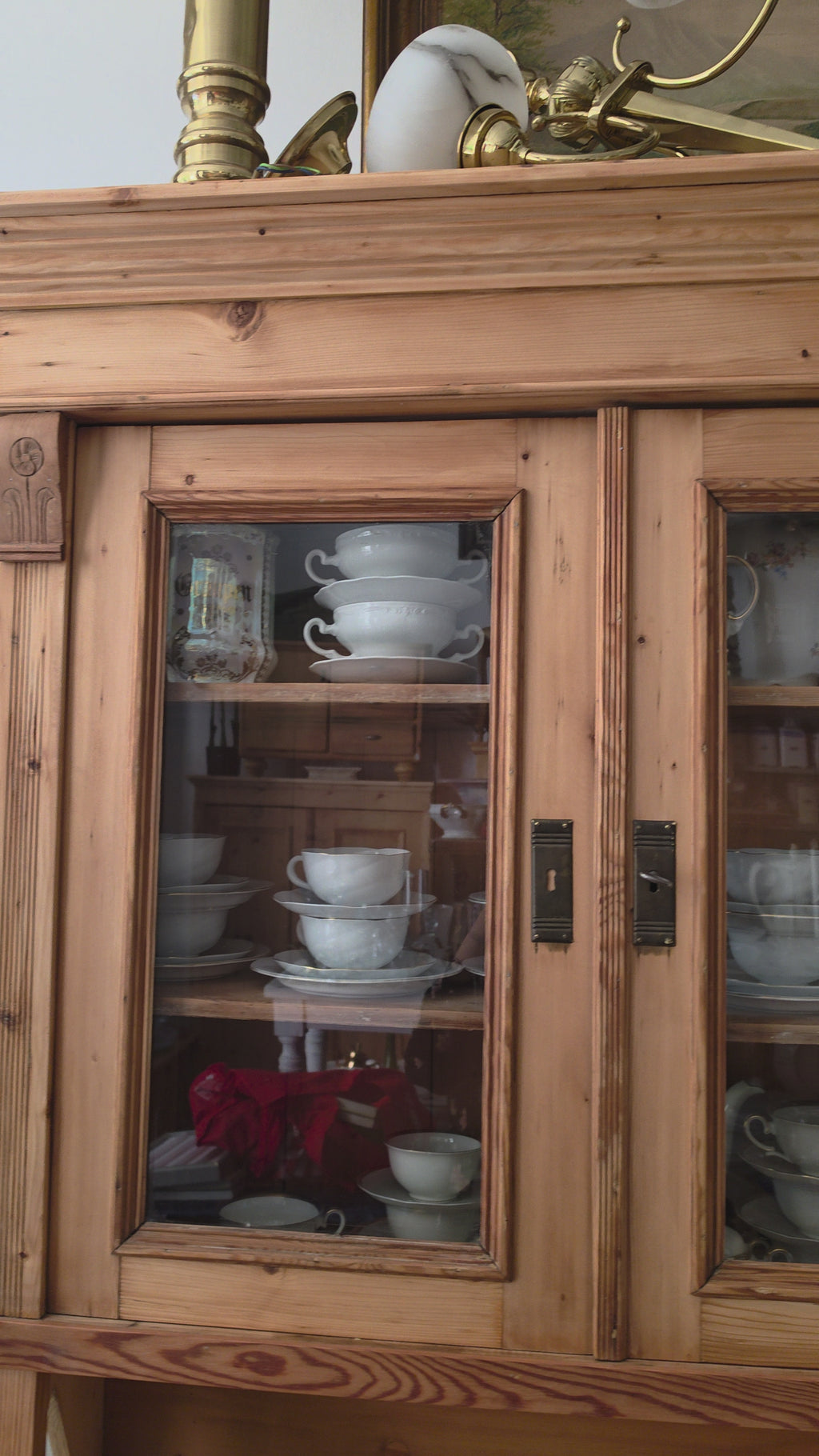Antikes Jugendstil Landhaus Küchenbuffet Alt Vollholz Kiefernholz aufgearbeitet