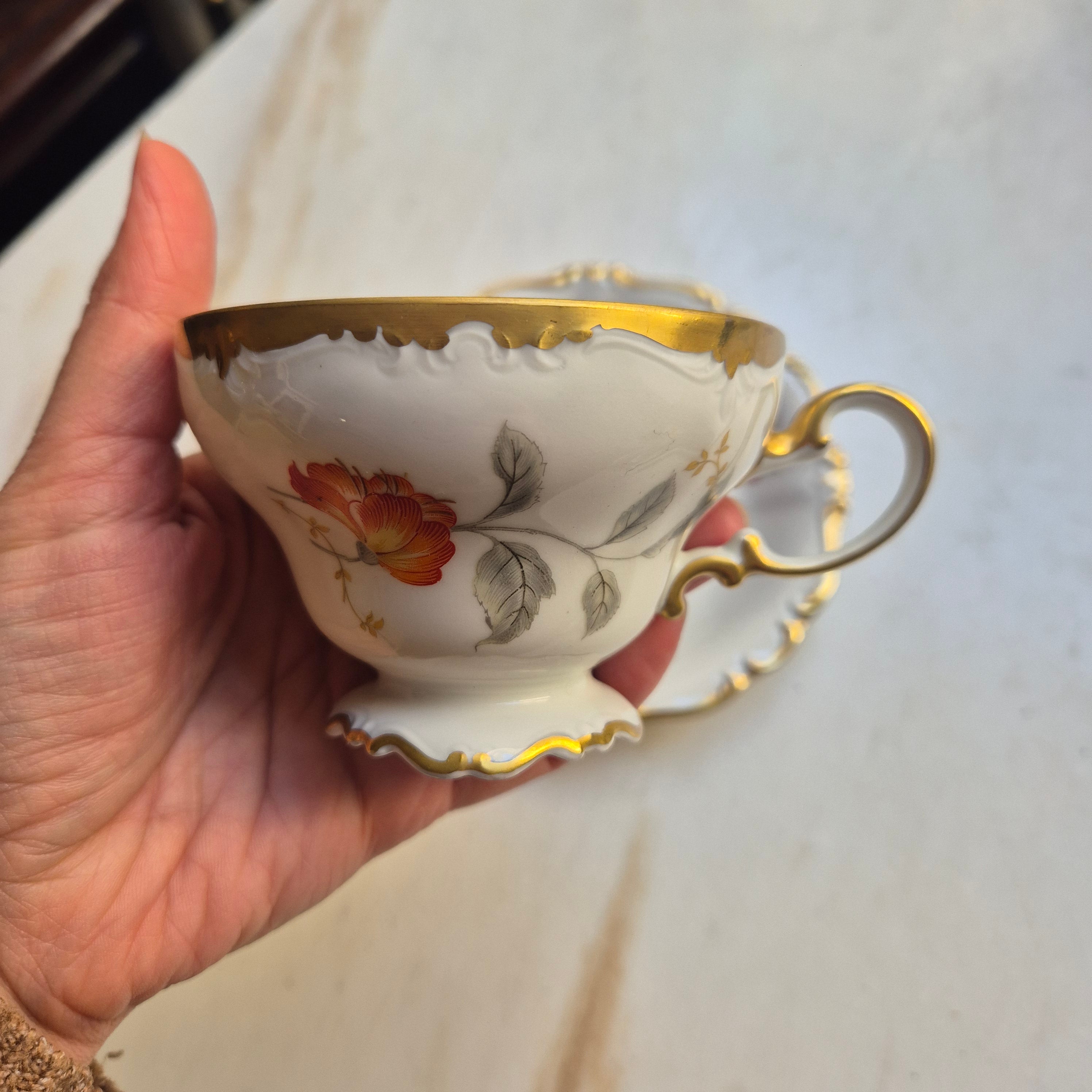 Rosenthal Pompadour - Teetasse - Kaffeetasse - Sammeltasse - Handbemalt
