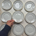9x Vintage kleine Dessertteller - Kuchenteller Silesia Porzellan