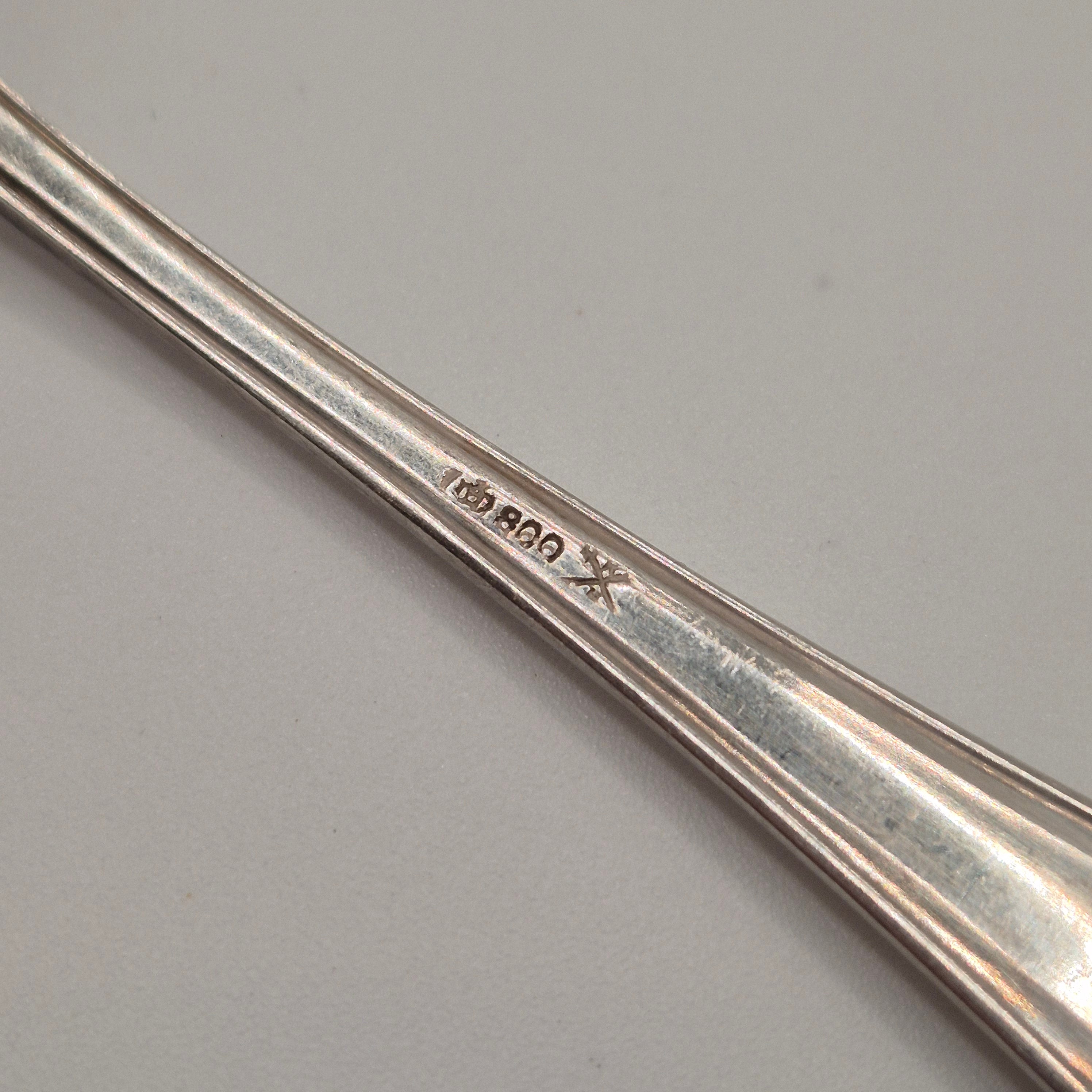 Antiker Silberlöffel Teelöffel mit Monogramm Name "Ute" 800er