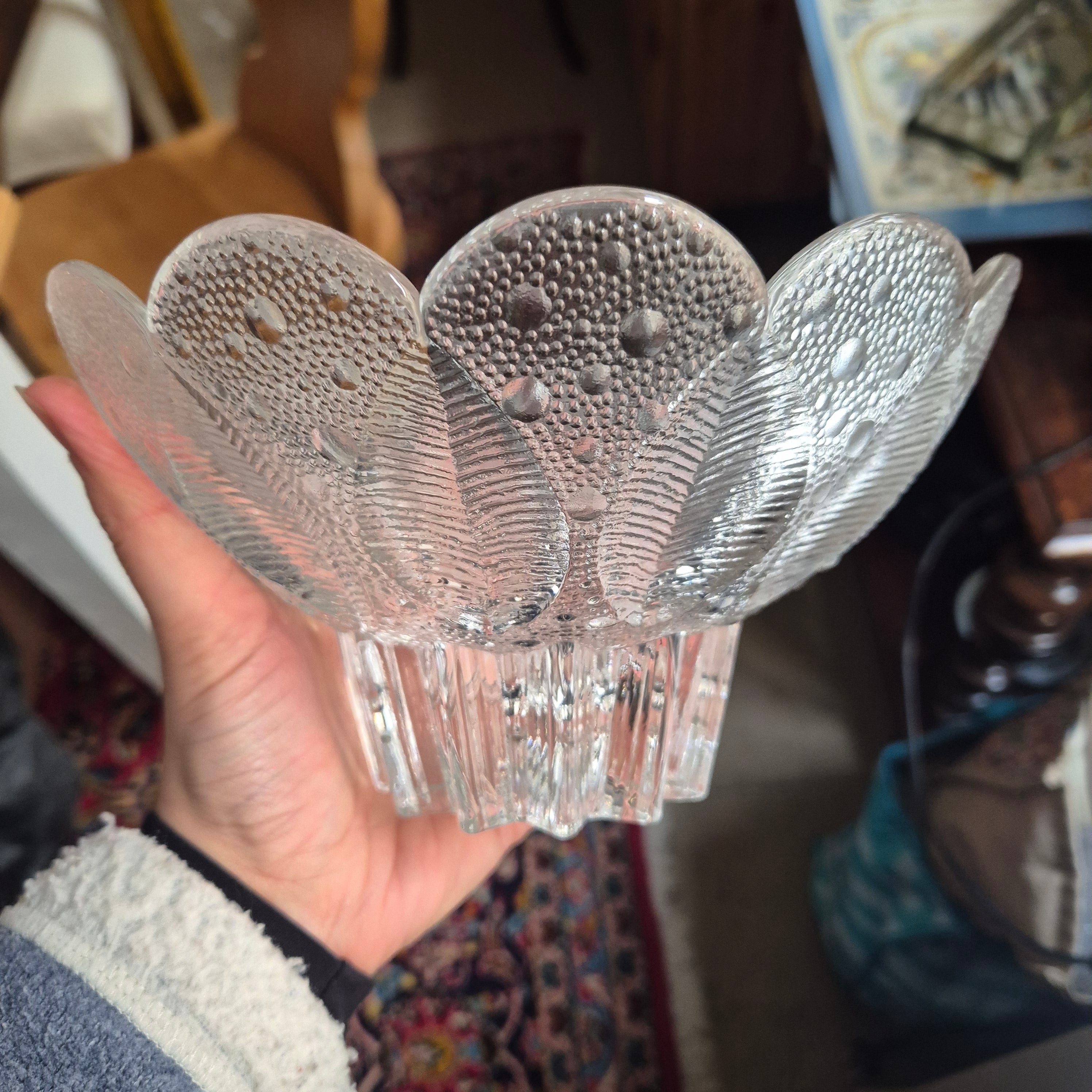 Vintage Lausitzer Glas Schale Medea Kristallschale
