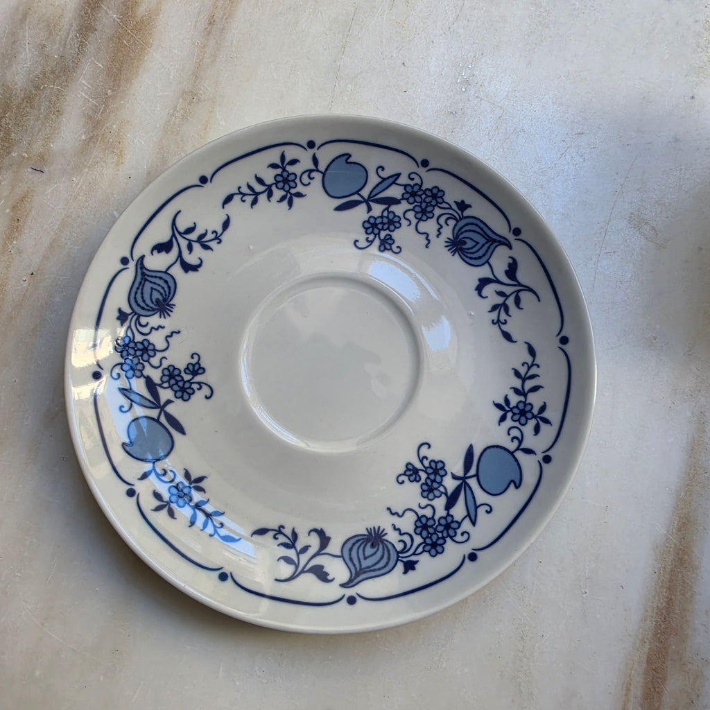 Jlmenau Graf von Henneberg Kaffee Tee Tasse Untertasse Set Zwiebelmuster Echt Kobalt