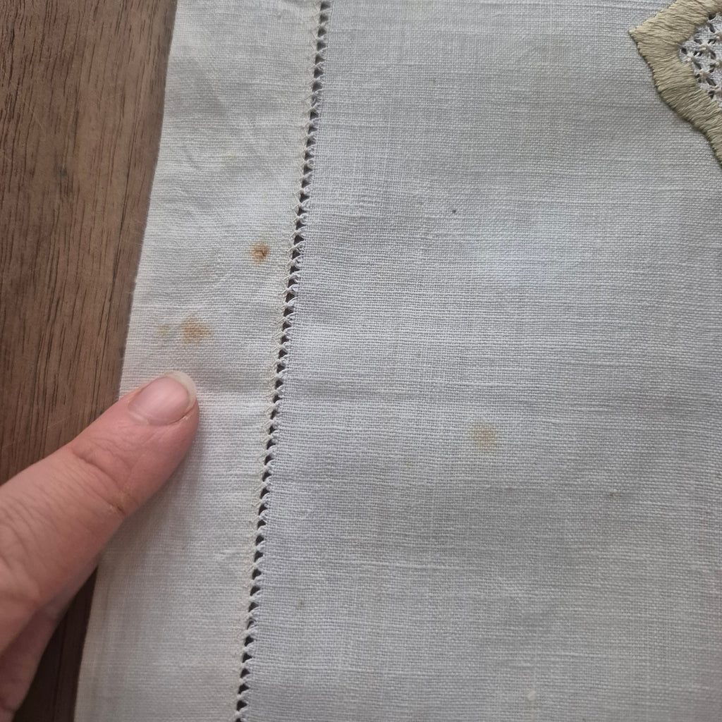 Vintage Läufer handbestickt mit Flecken! 35x150cm