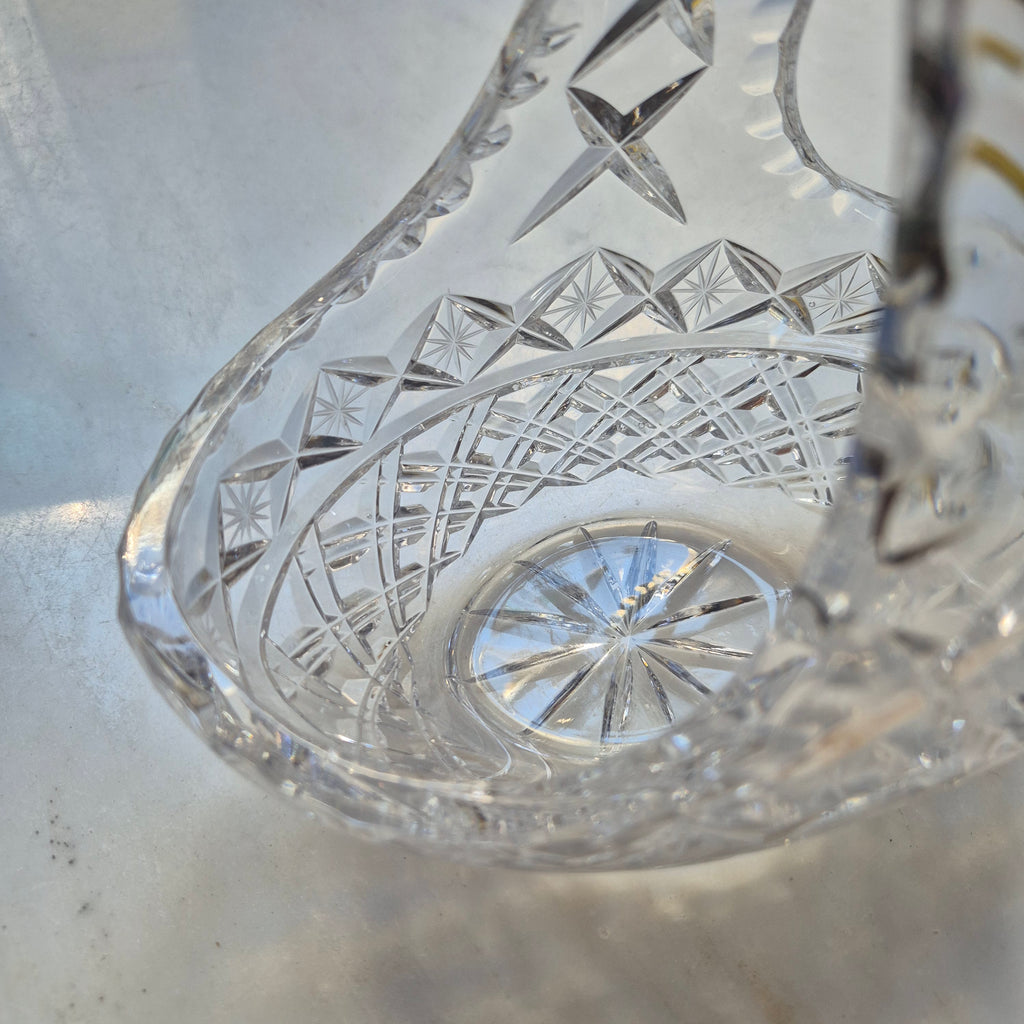 Vintage Glas Schale Obstschale Gebäck Bonbon Konfekt Korb Ostern
