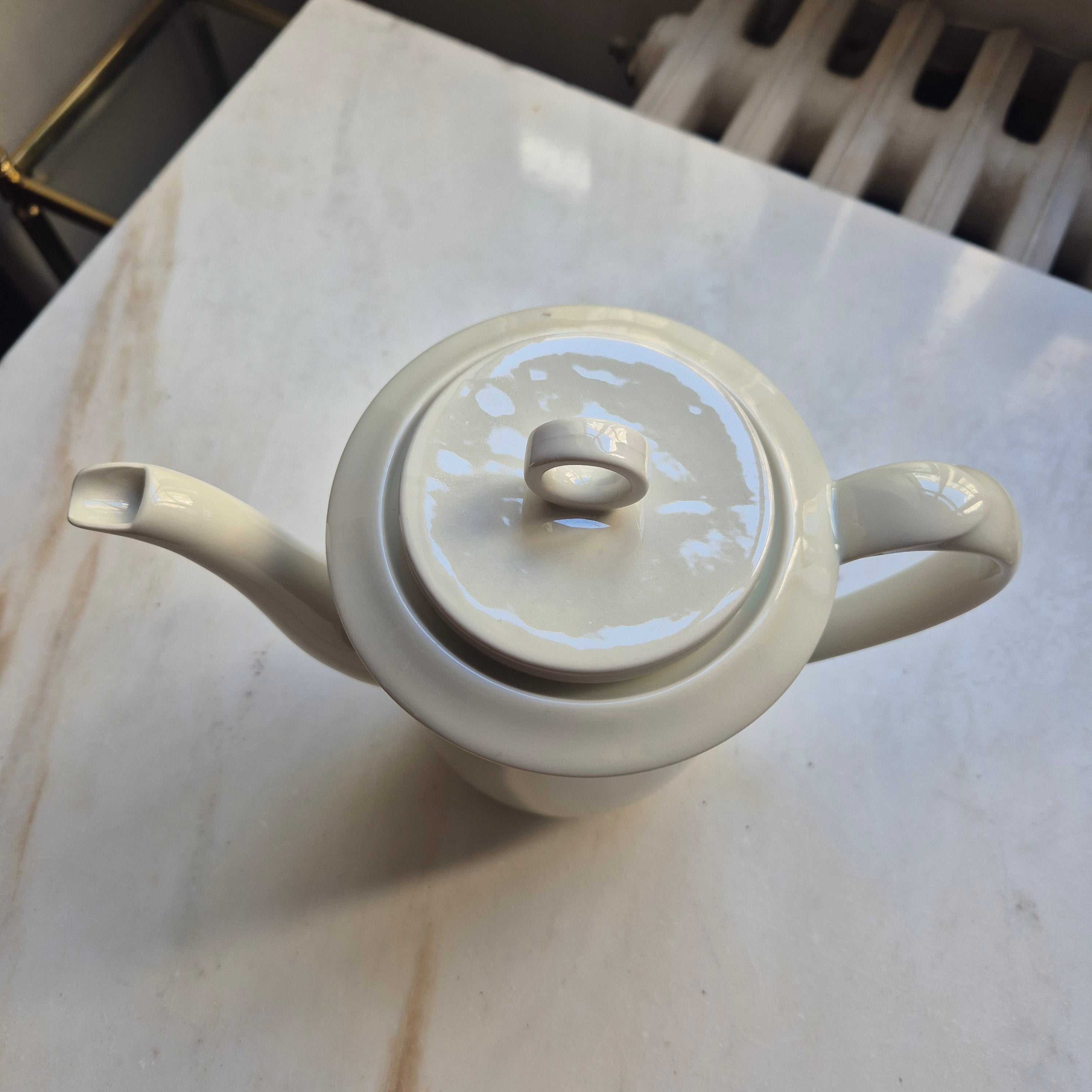 Große Kaffeekanne Porzellan - elfenbeinton - "Margarete" Hutschenreuther
