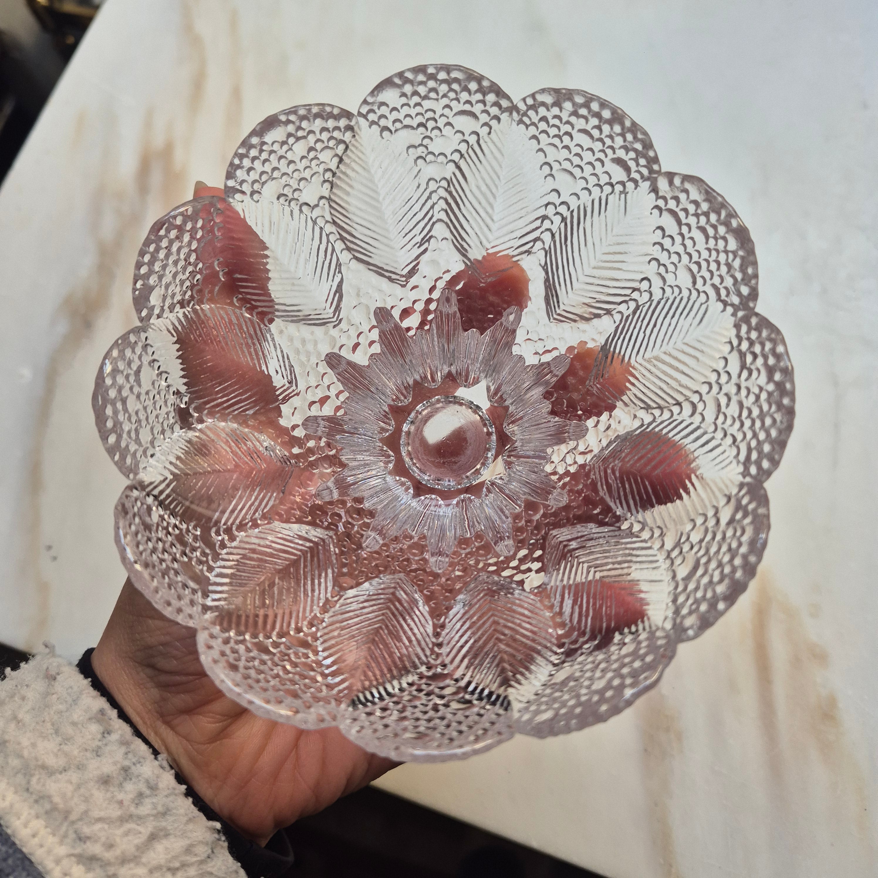 Vintage Lausitzer Glas Schale Medea Kristallschale