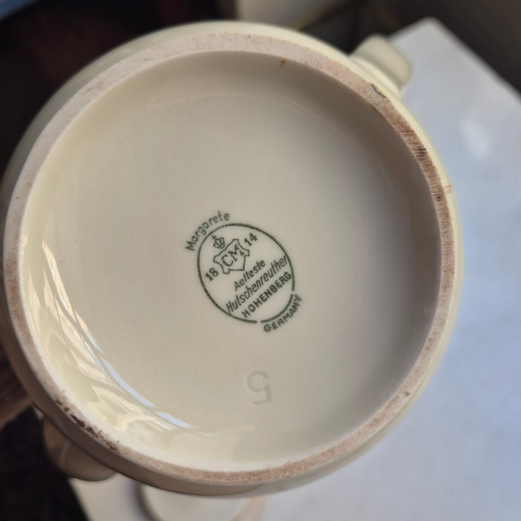 Große Kaffeekanne Porzellan - elfenbeinton - "Margarete" Hutschenreuther