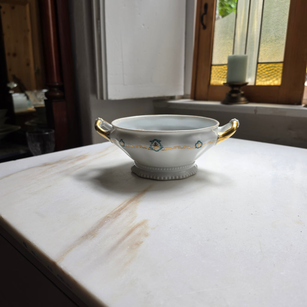 Antike Rosenthal Schale „Bavana“ – Edle Servierschale mit Goldstaffage & Ornamenten – Jugendstil