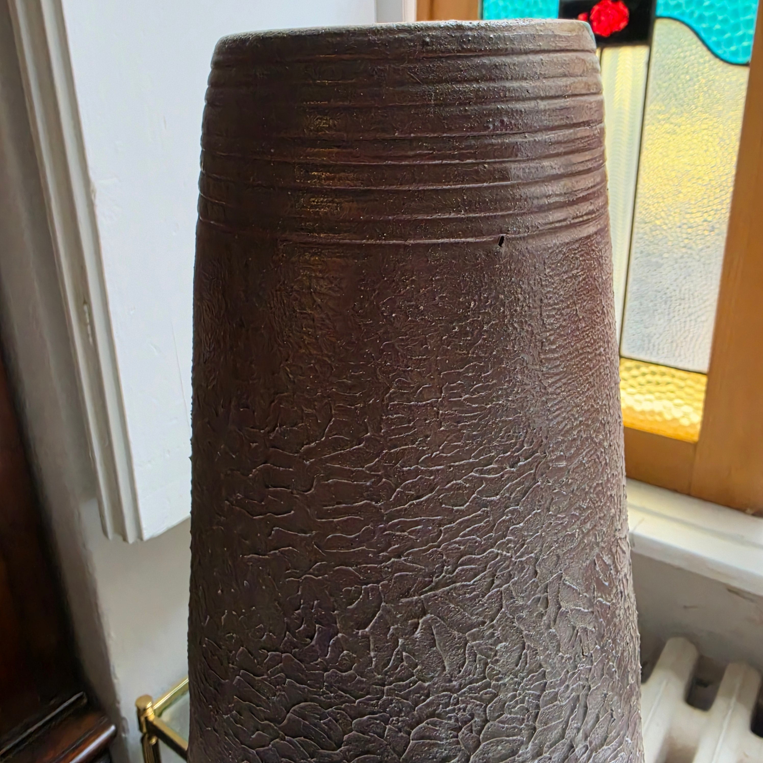 Vintage Bodenvase DDR – VEB Haldensleben – Fat Lava - Borken-Design