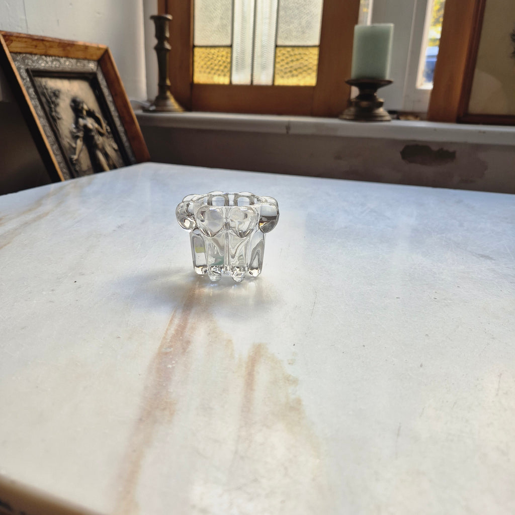 Vintage Bubble Kerzenständer Kerzenhalter Kristall oder Glas