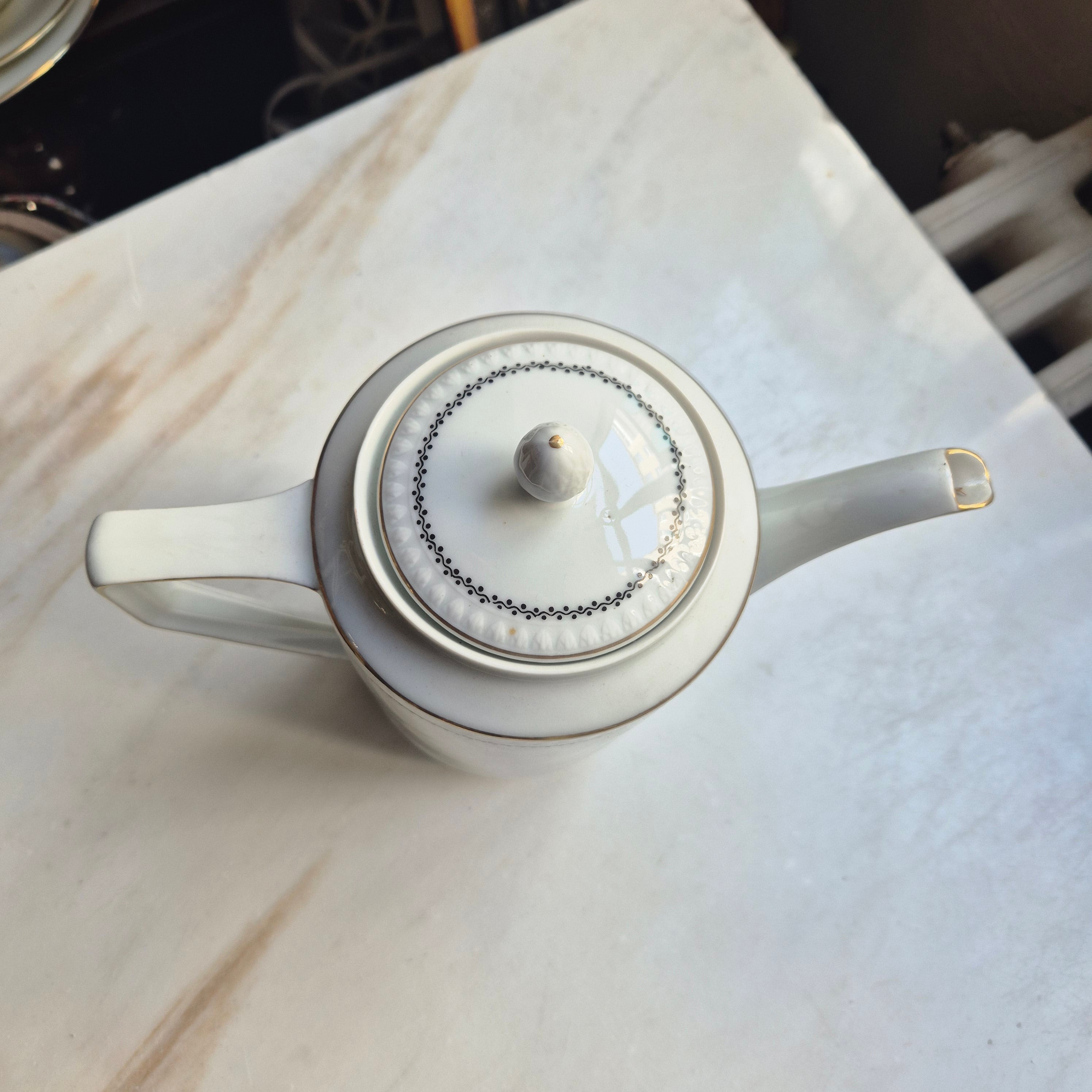 Silesia Kaffeekanne Porzellan - elegant & groß