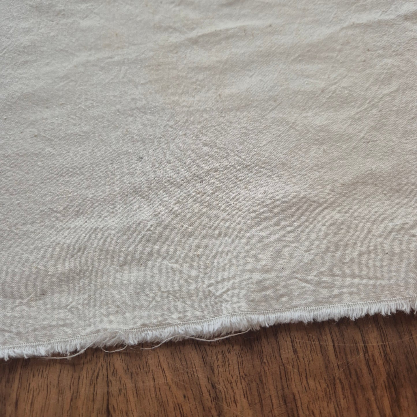 Vintage Baumwolle Stoff Natur creme beige Stoffrest 95x150cm