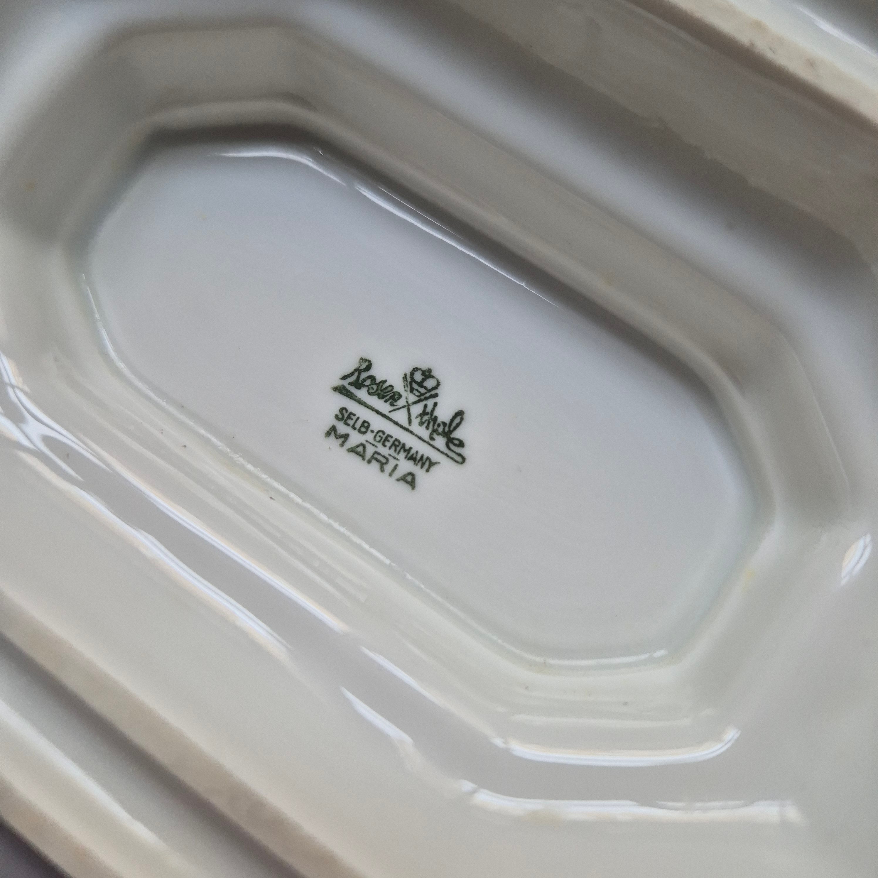 Antike Sauciere Schüssel Porzellan Rosenthal Maria weiß