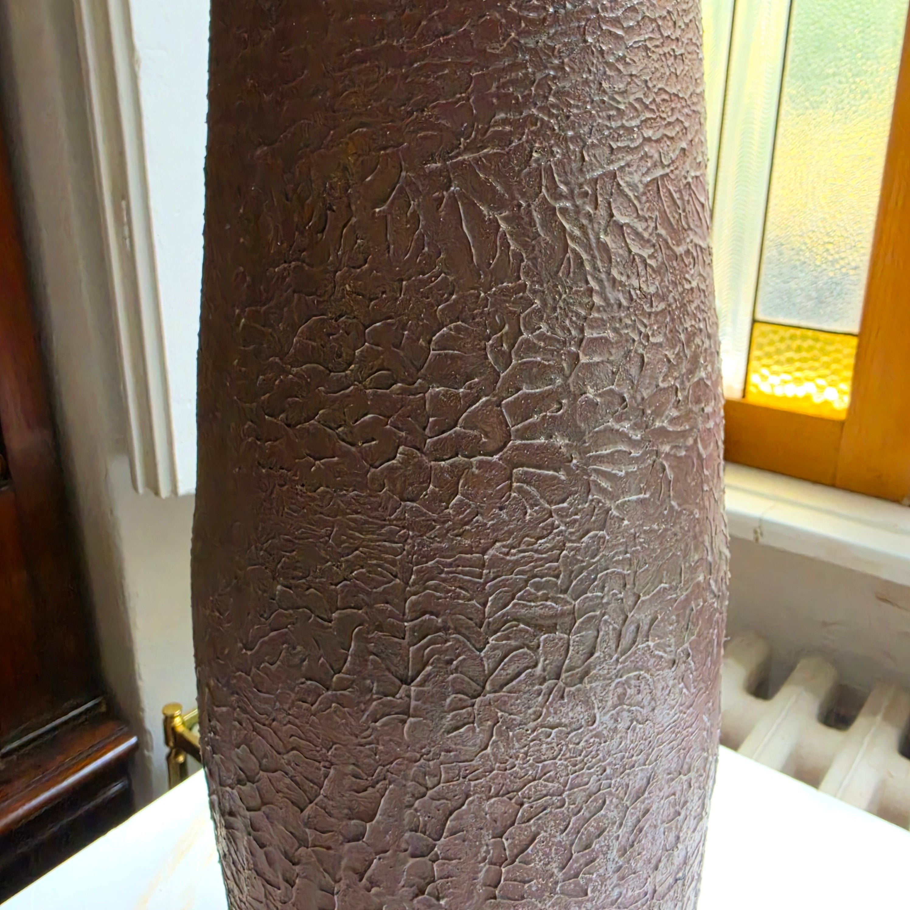 Vintage Bodenvase DDR – VEB Haldensleben – Fat Lava - Borken-Design