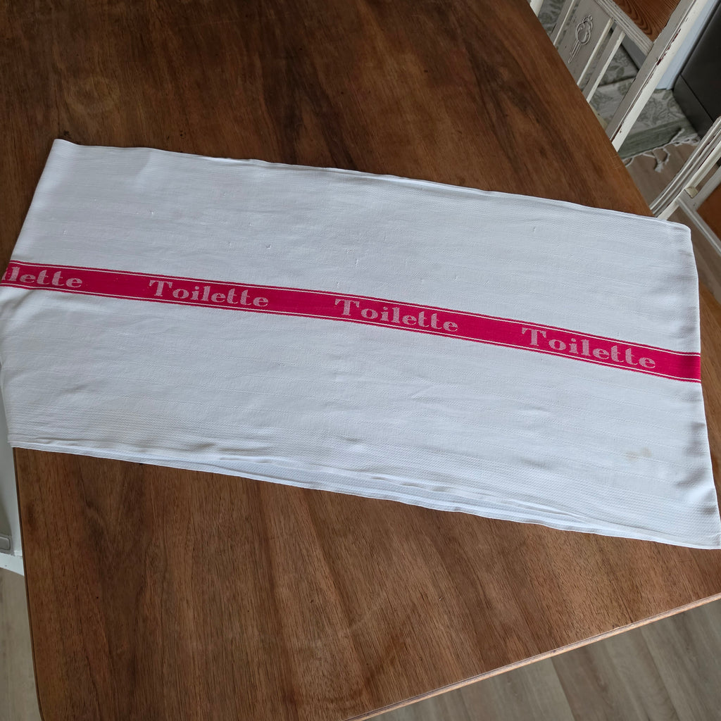 Vintage „Toilette“ Handtuch - Paradehandtuch – Nostalgischer Charme für dein Badezimmer 44x90cm