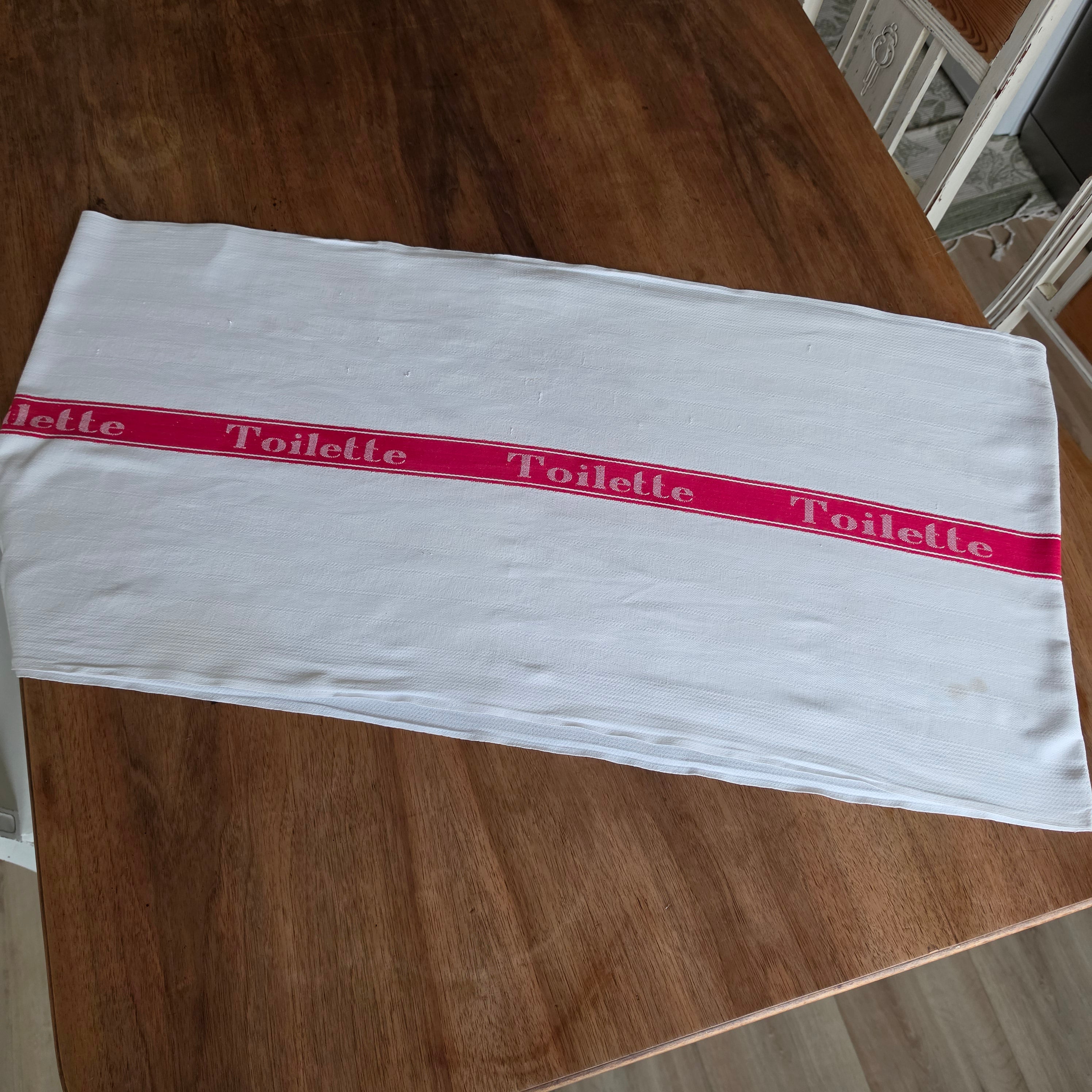 Vintage „Toilette“ Handtuch - Paradehandtuch – Nostalgischer Charme für dein Badezimmer 44x90cm