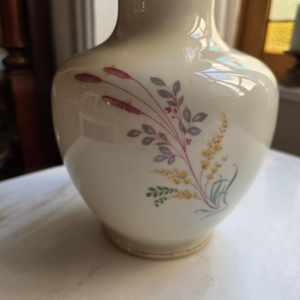 Vintage Porzellanvase Alka Bavaria – Zartes Blumendekor mit Goldrand