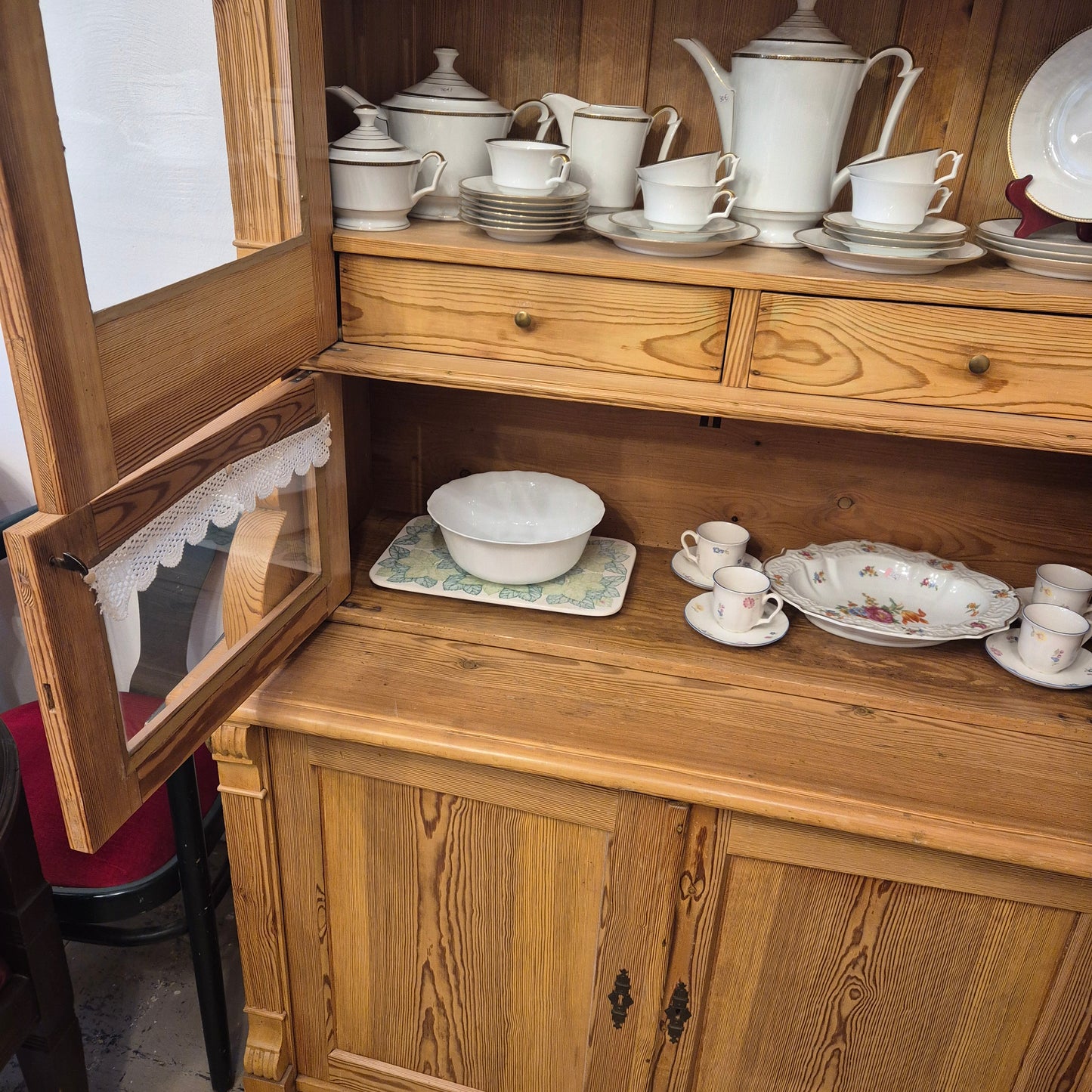 Antikes Jugendstil Landhaus Küchenbuffet Alt Vollholz Kiefernholz
