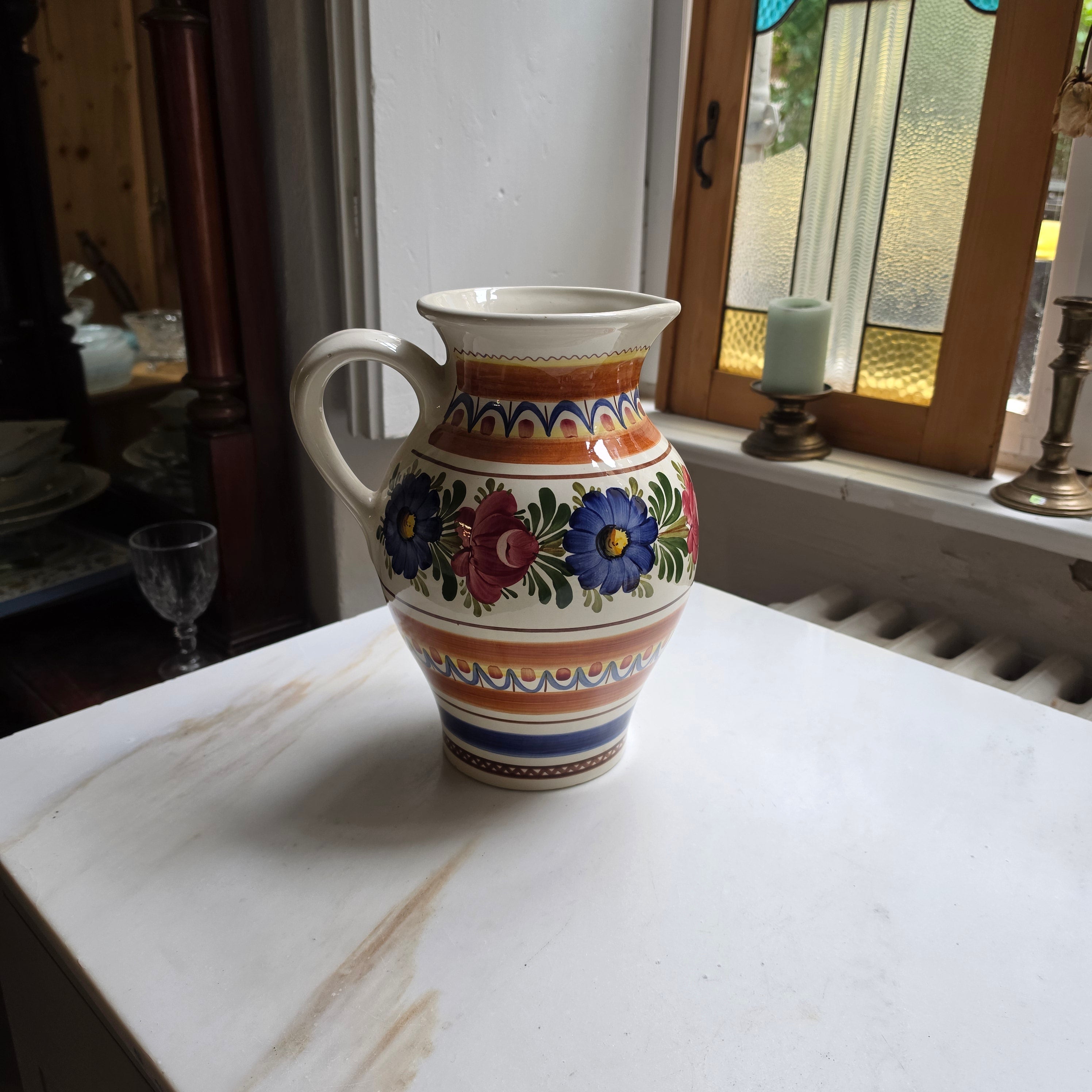 Original Wechsler Tirolerkeramik Krug – Handgemalt – Schwaz / Austria