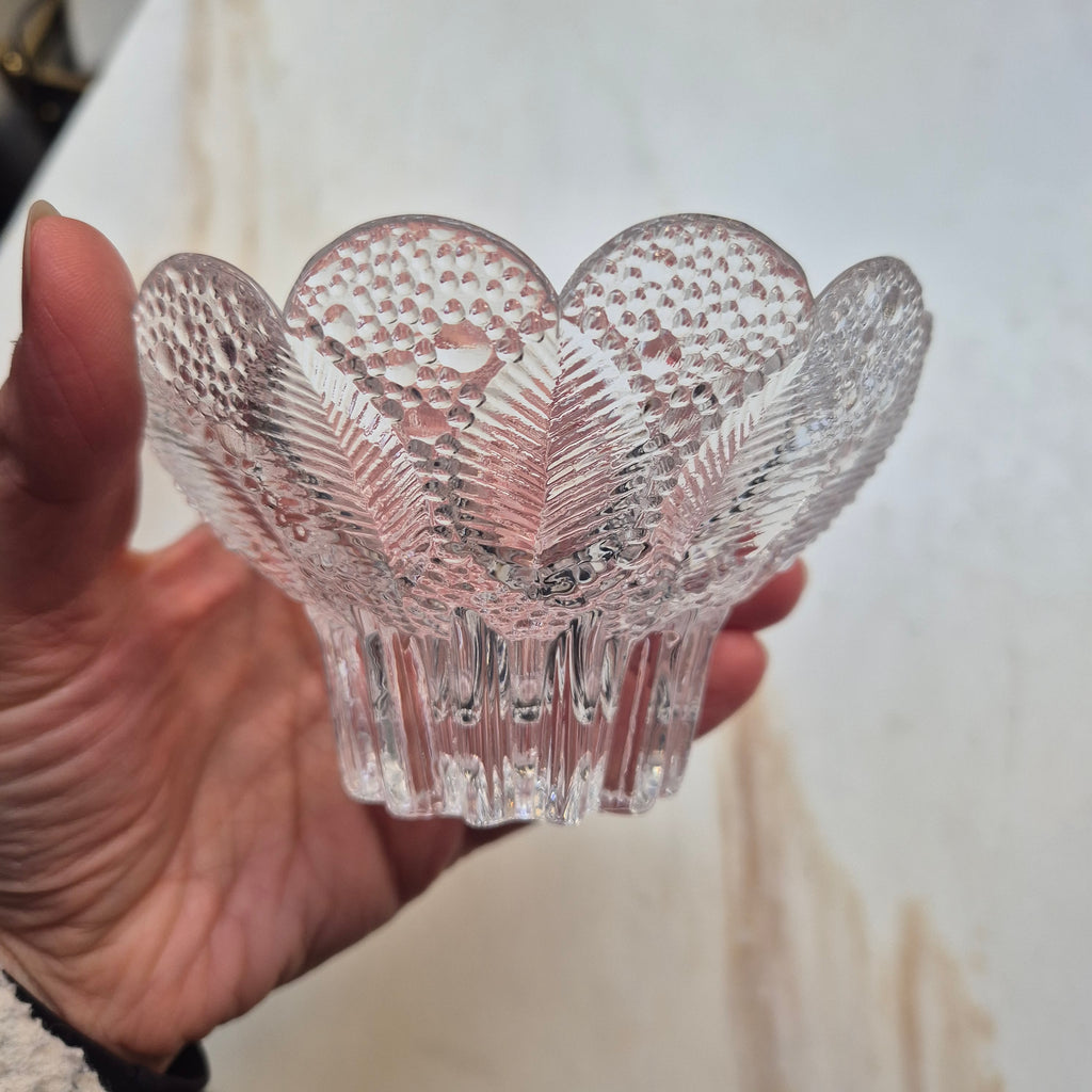 Vintage Lausitzer Glas Schale Medea Kristallschale