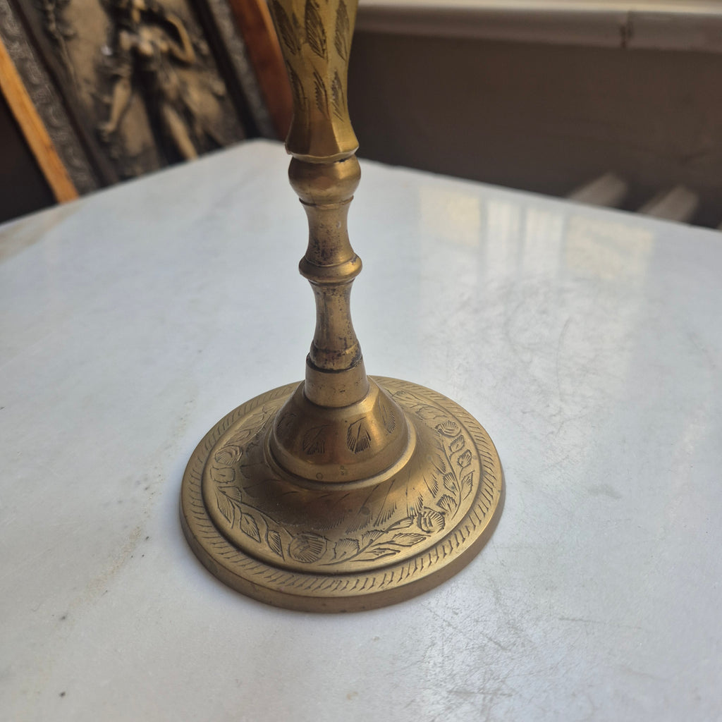2x Vintage Indische Messing Kerzenhalter