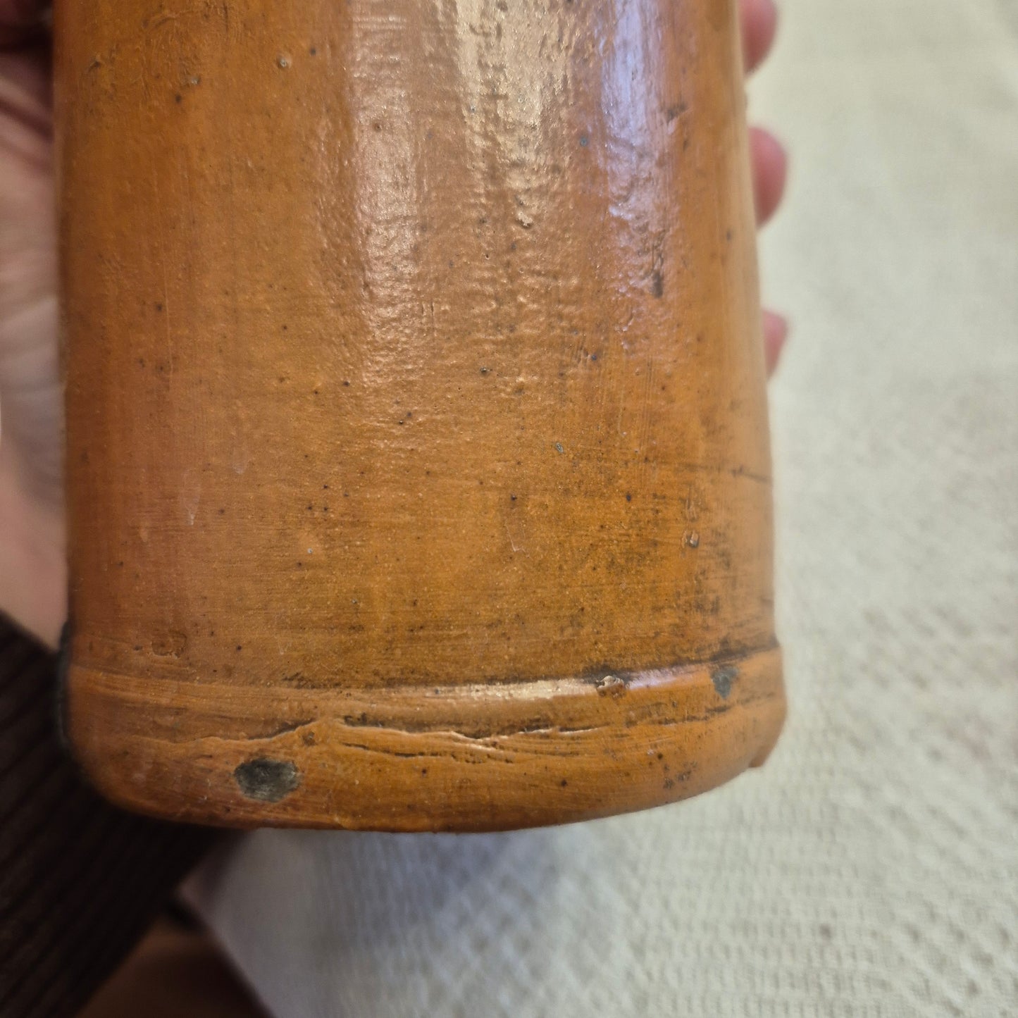 Antike Steingut Vase braun Krug Vintage Landhaus