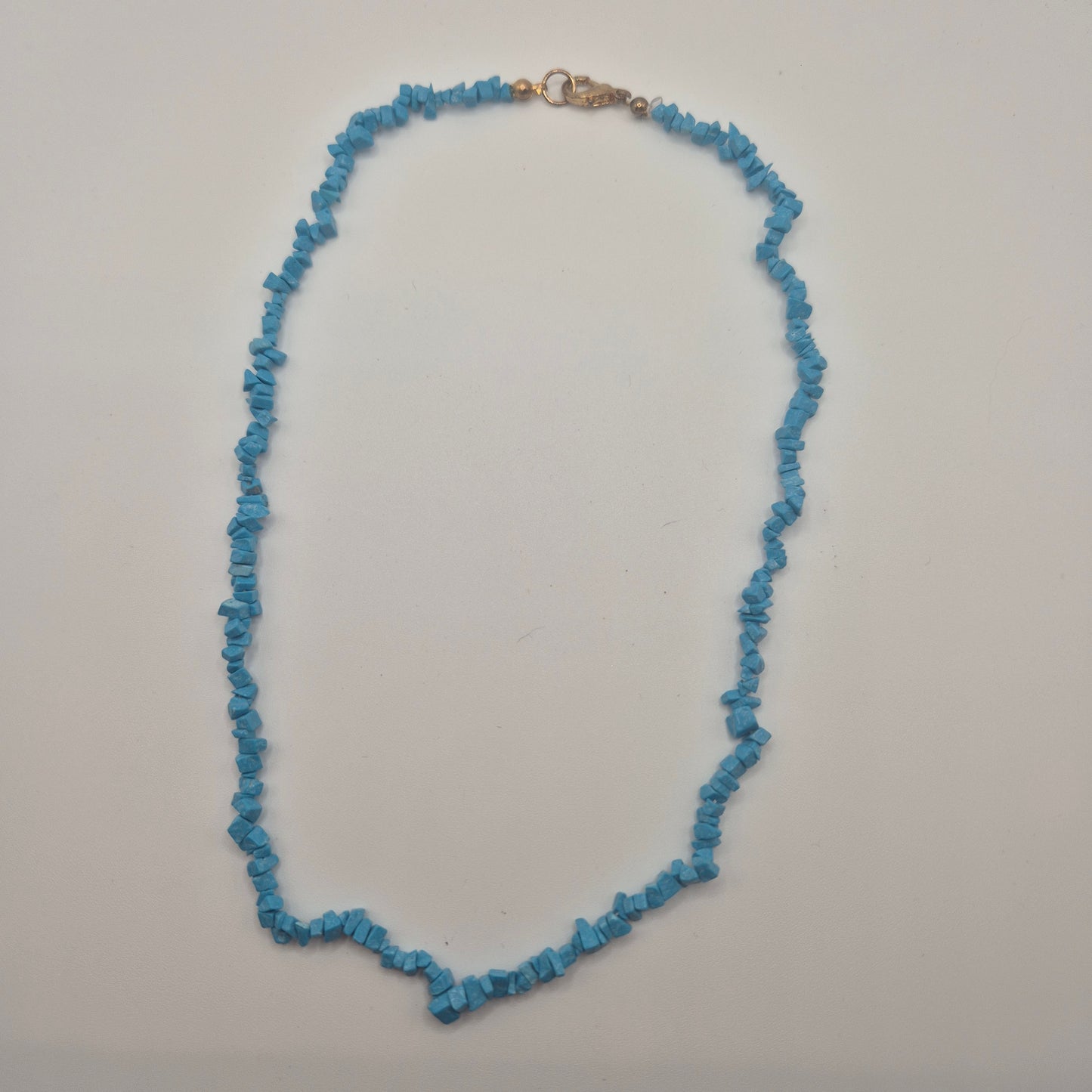 Charmante Vintage-Splitterkette – Türkis-Look für natürliches Flair