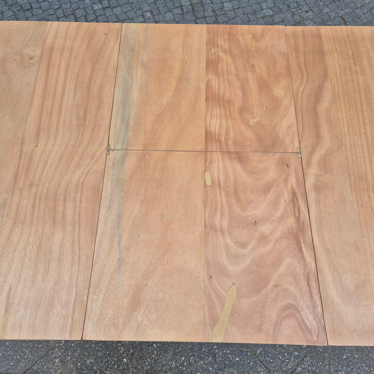 Vintage 70er Jahre Tisch Vollholz oval ausziehbar 170x90cm