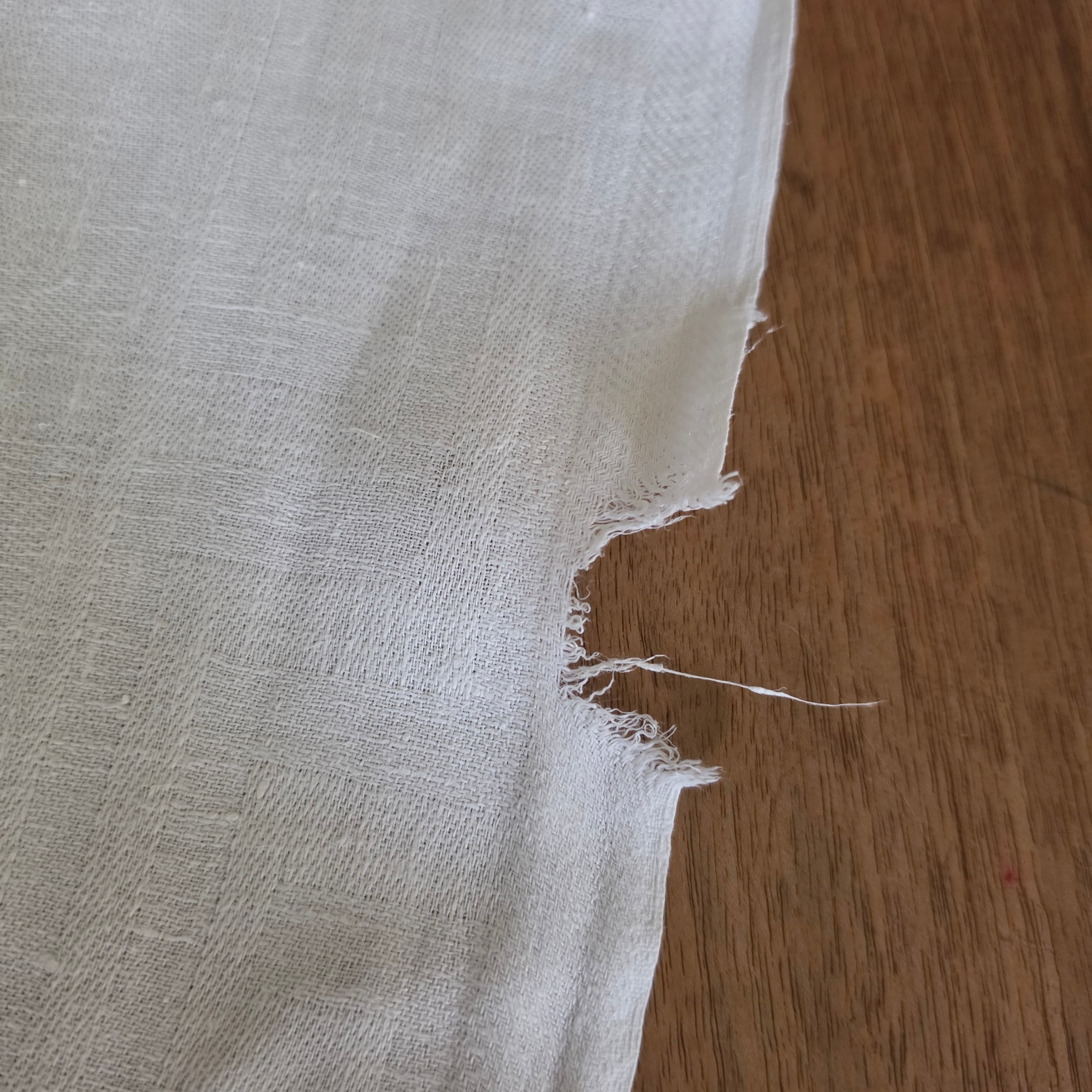 Antike Damast-Tischdecke Leinen | Sternenmuster & Mäander-Rand | Für Upcycling / Shabby 250x125cm