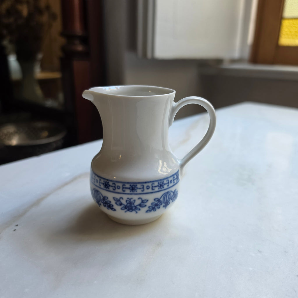 Vintage Milchkännchen blau weiß Kahla GDR Koboltunterglasur Zwiebelmuster