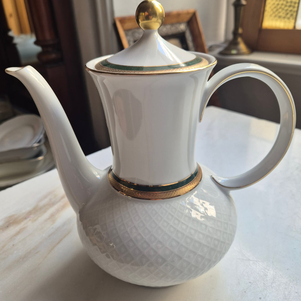 Seltmann Weiden "Annabell" - Porzellan Kaffeekanne oder Mokkakanne - mit Goldaktzenten