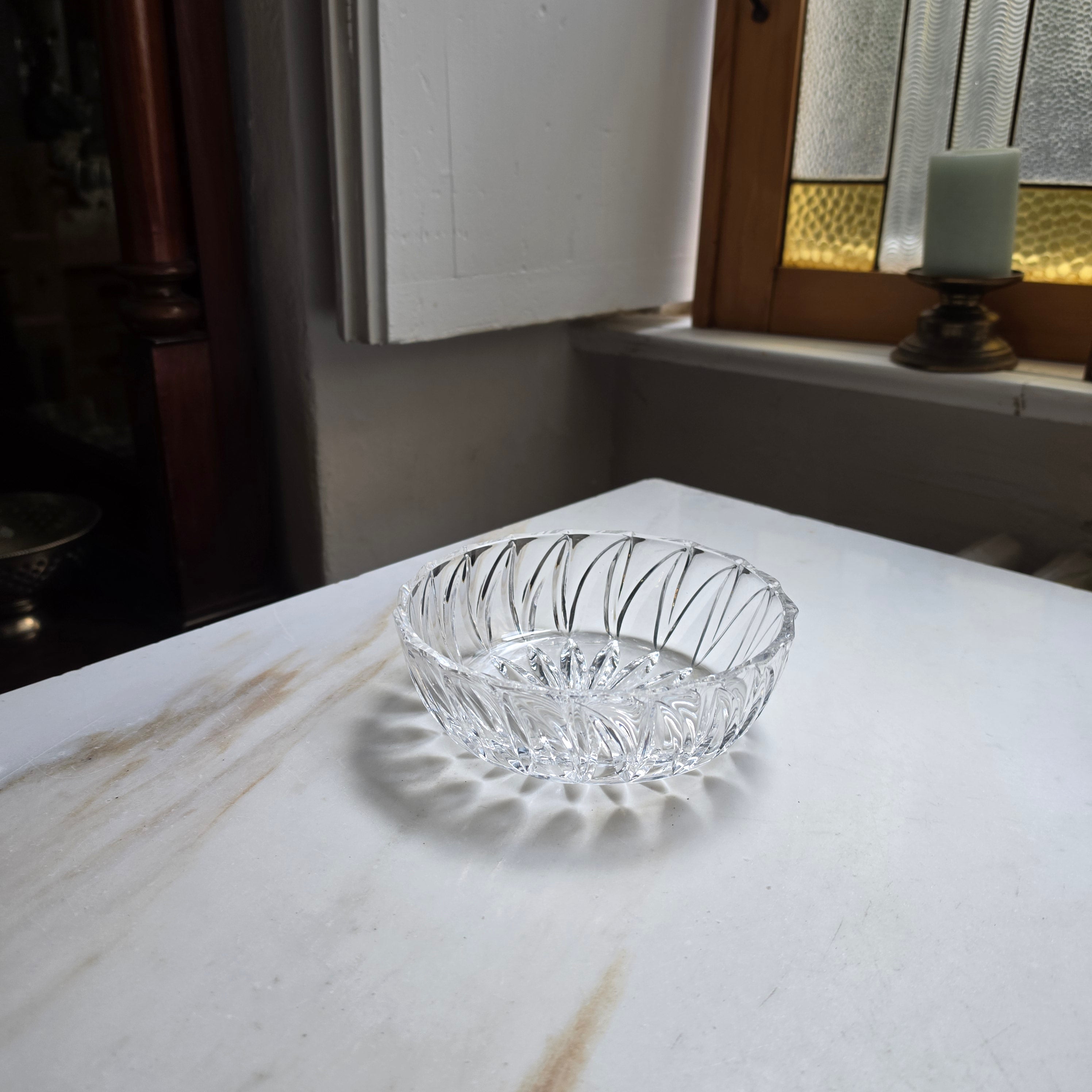 Eleganter Bleikristall-Schale mit Sternschliff – Kristallglas Schüssel