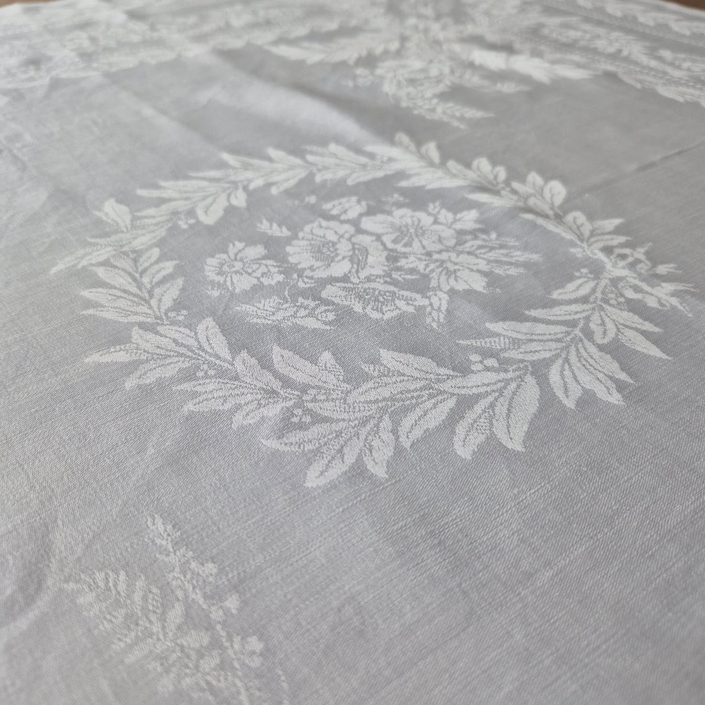 Antike Handgemachte Baumwolle Serviette 75x75cm Mitteldecke Monogramm S.F beschädigt