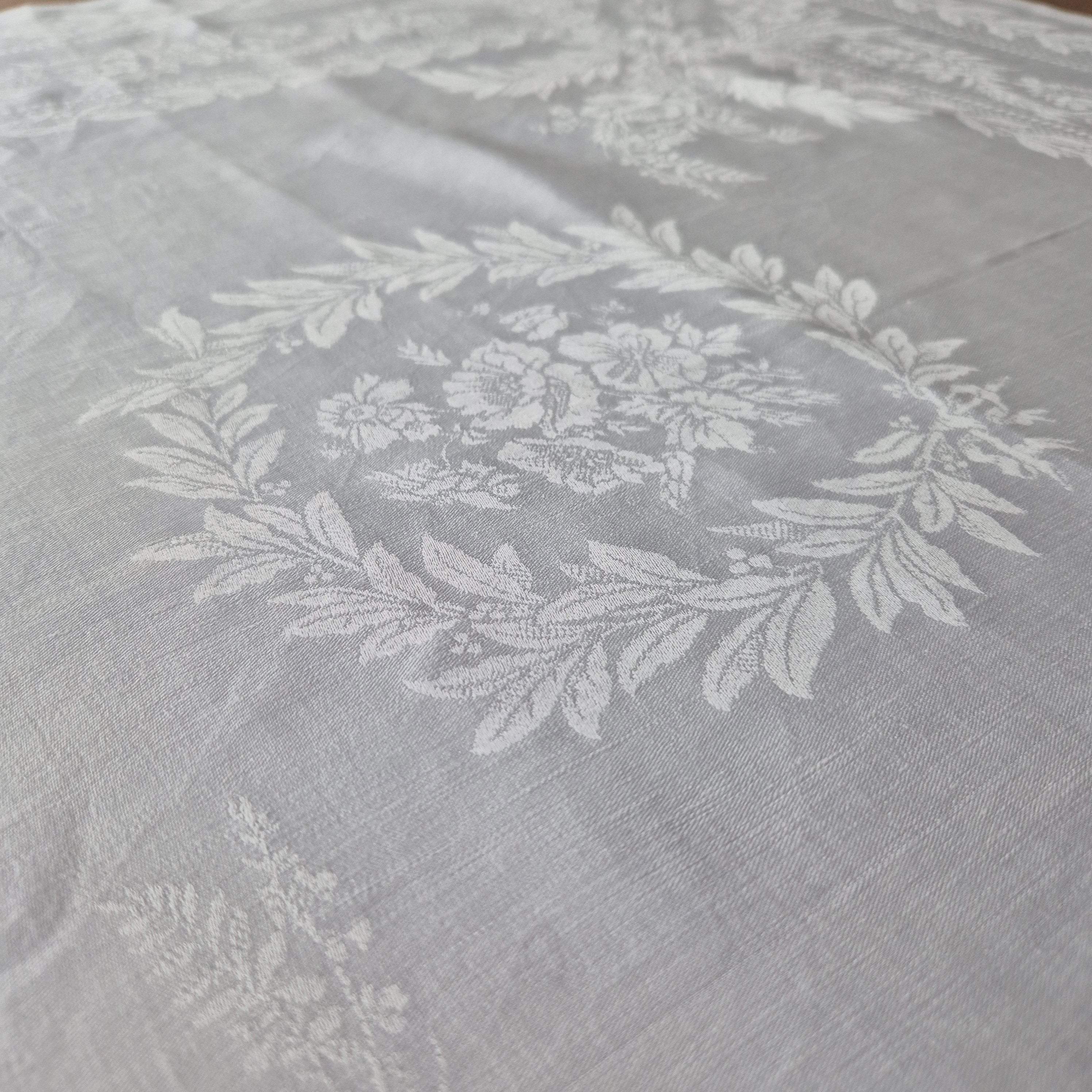 Antike Handgemachte Baumwolle Serviette 75x75cm Mitteldecke Monogramm S.F beschädigt