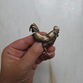 Vintage Bronze-Brosche "Stolzere Hahn" – Detailreicher Anstecker im Antik-Look