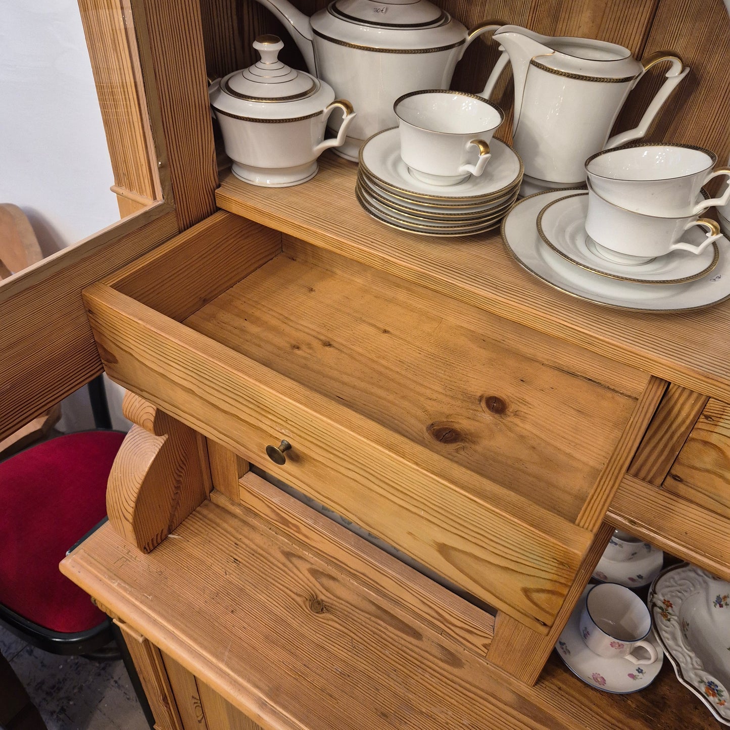 Antikes Jugendstil Landhaus Küchenbuffet Alt Vollholz Kiefernholz