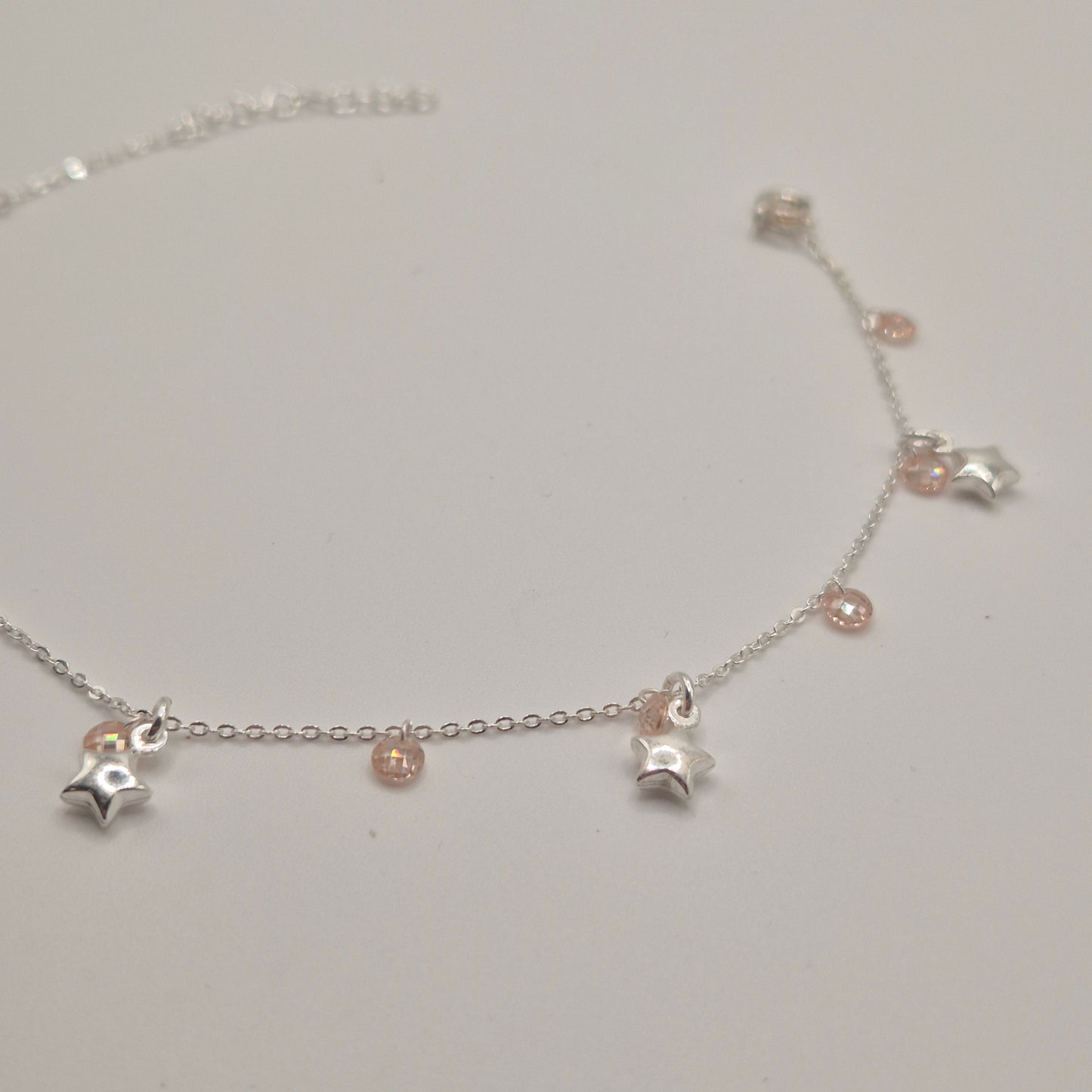 Zartes Fußkettchen Silber 925 Sterne