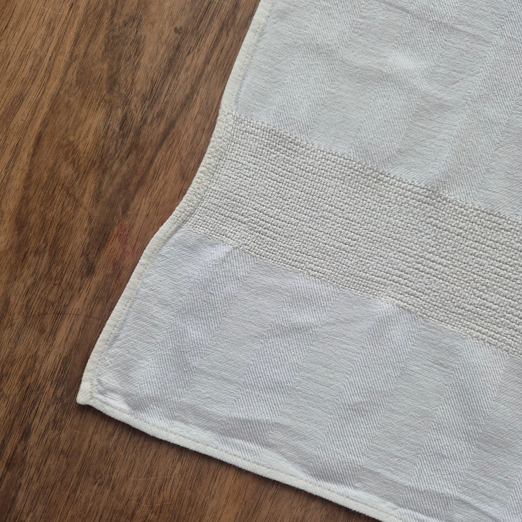 Vintage Halbleinen Geschirr-& Küchentuch Entenmotiv 61x48cm creme