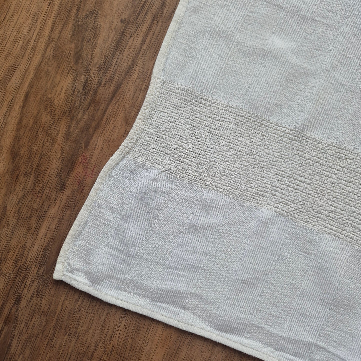 Vintage Halbleinen Geschirr-& Küchentuch Entenmotiv 61x48cm creme