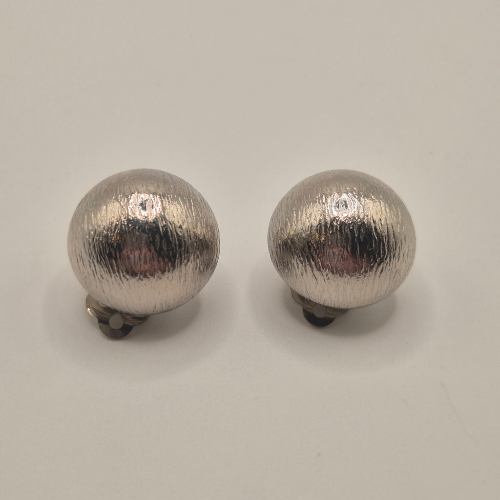 Vintage 50er Jahre Massive Runway Ohrringe / Made in West Germany Statement Clips Silber
