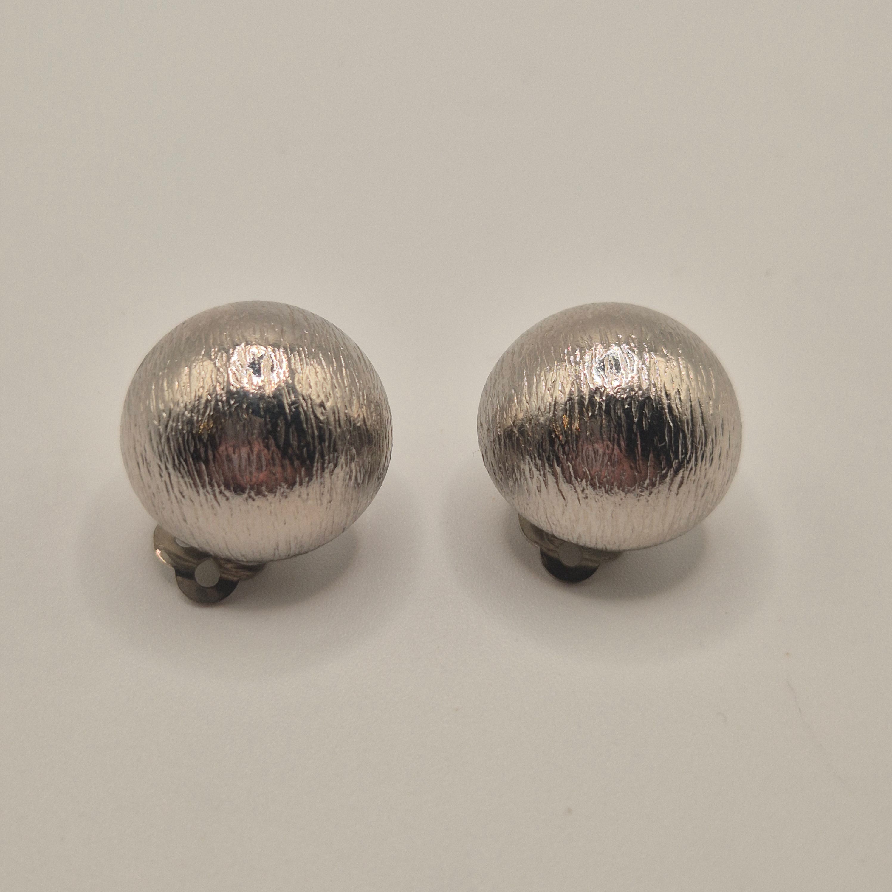 Vintage 50er Jahre Massive Runway Ohrringe / Made in West Germany Statement Clips Silber