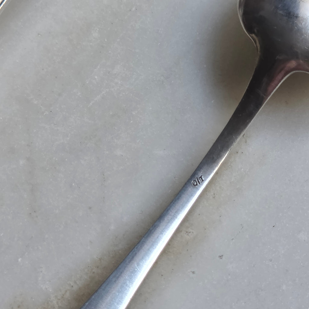5er-Set Vintage Teelöffel / Kaffeelöffel mit elegantem Relief-Dekor