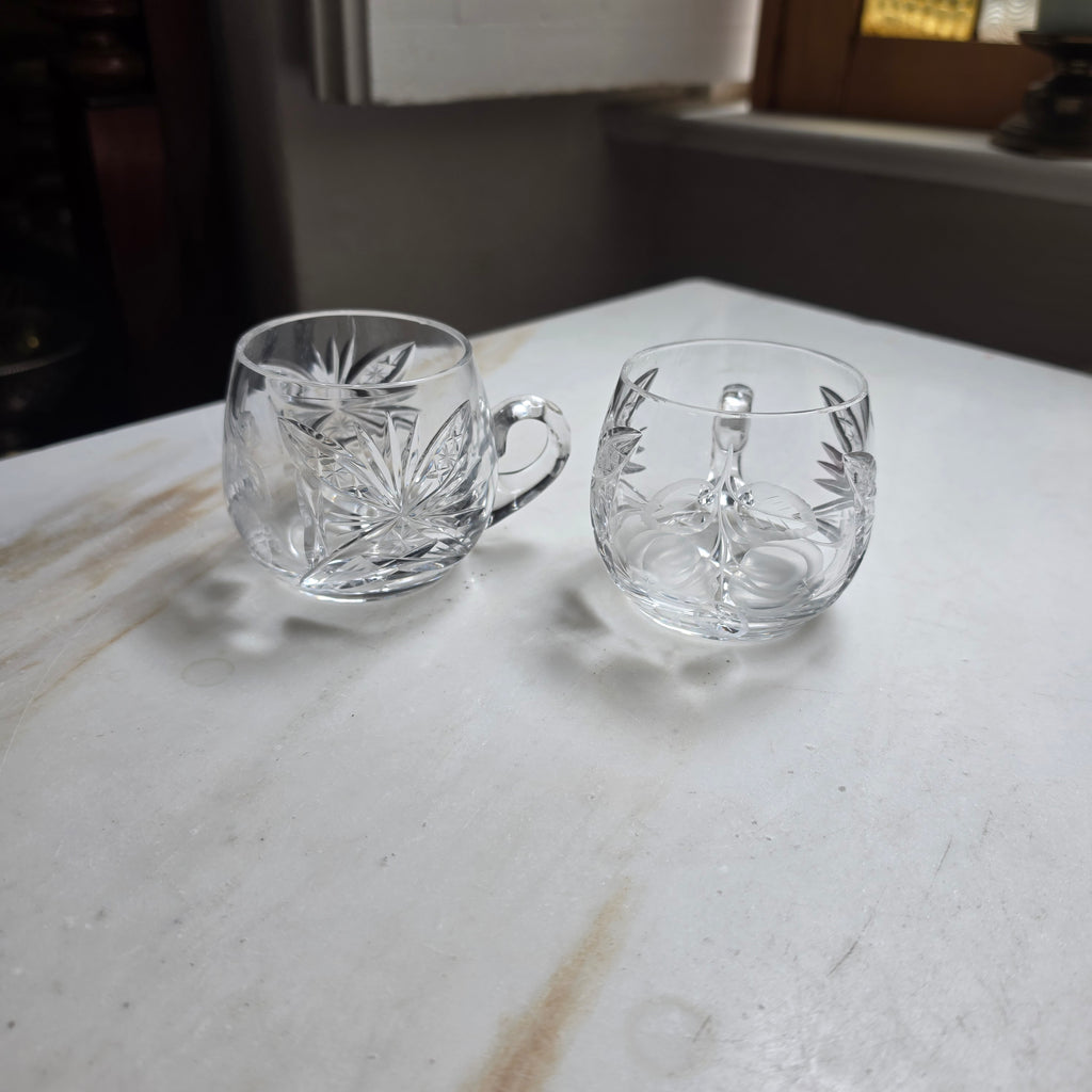 Edles 2er-Set Kristallglas-Tassen mit feinem Schliff & Gravur