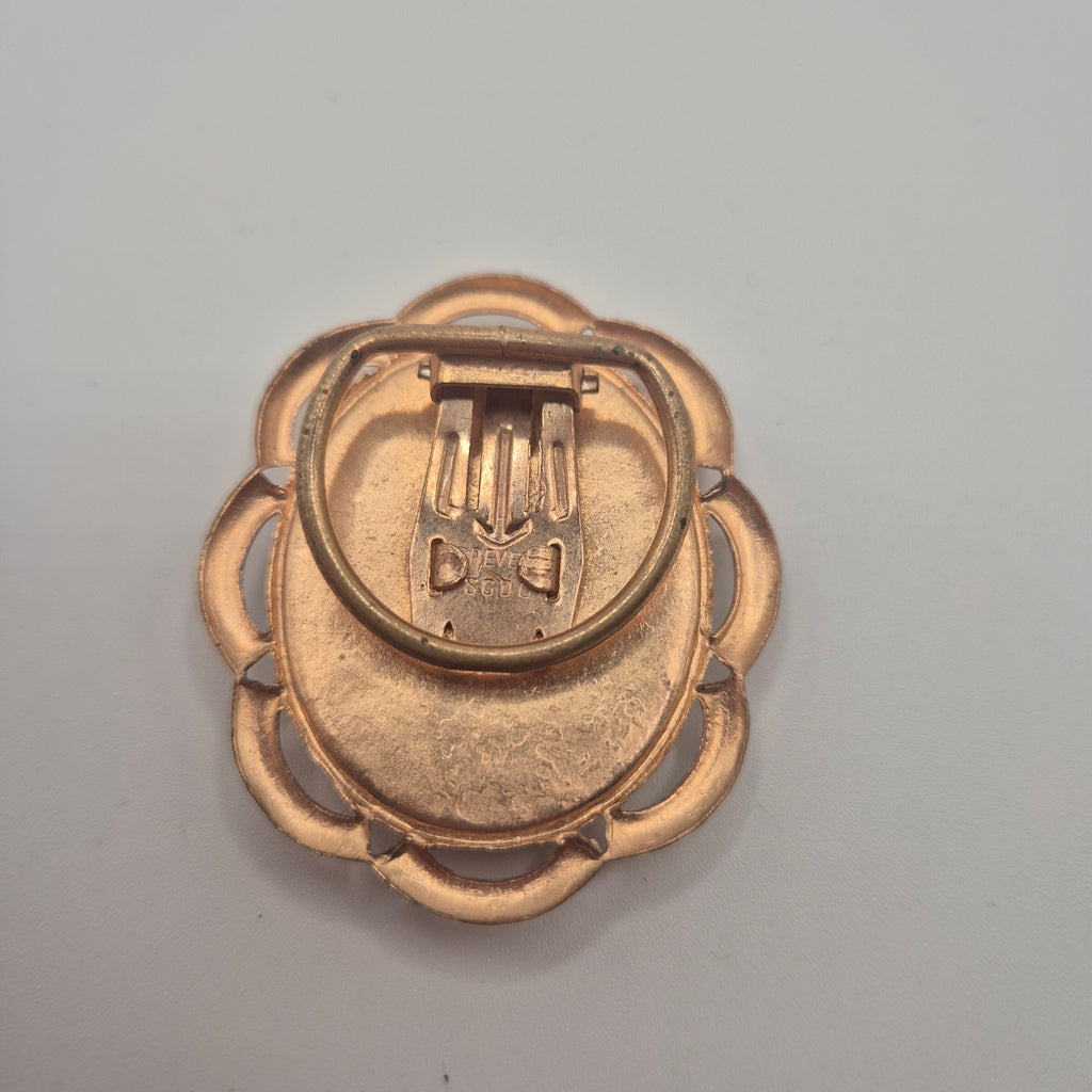 Prachtvolle Vintage Tuchbrosche im Barock-Stil – Elegantes Accessoire für Schals und Tücher