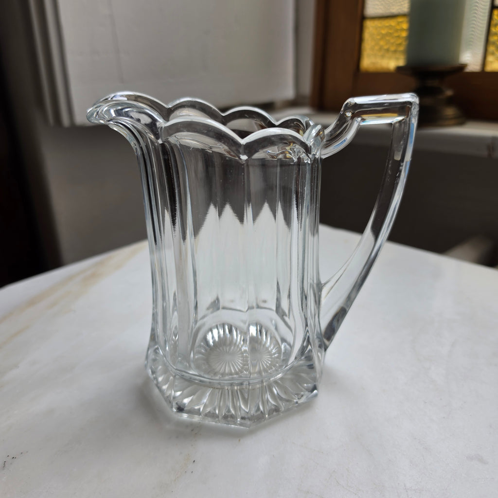 Vintage Milchkännchen Milchkanne Krug Kanne klein Glas Art Deco Stil