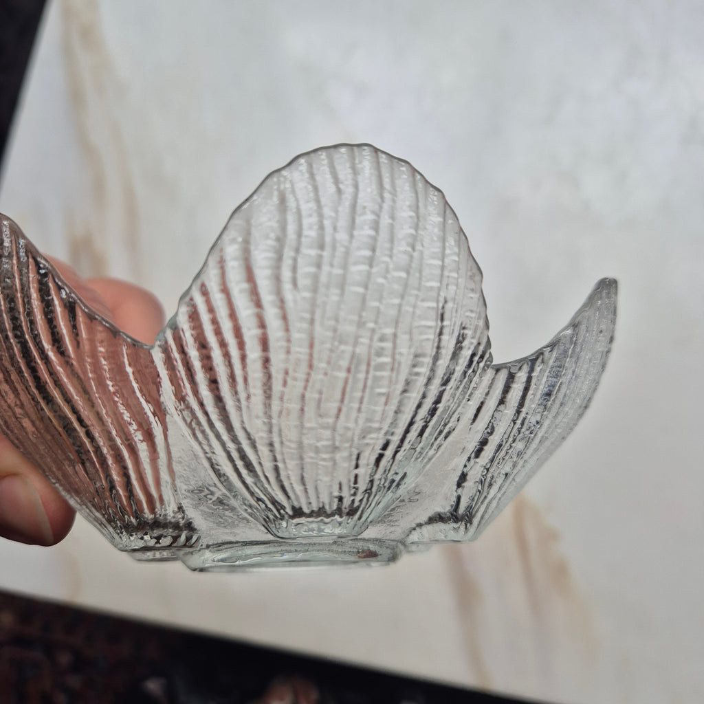 Kleine Vintage Blüten Glasschale