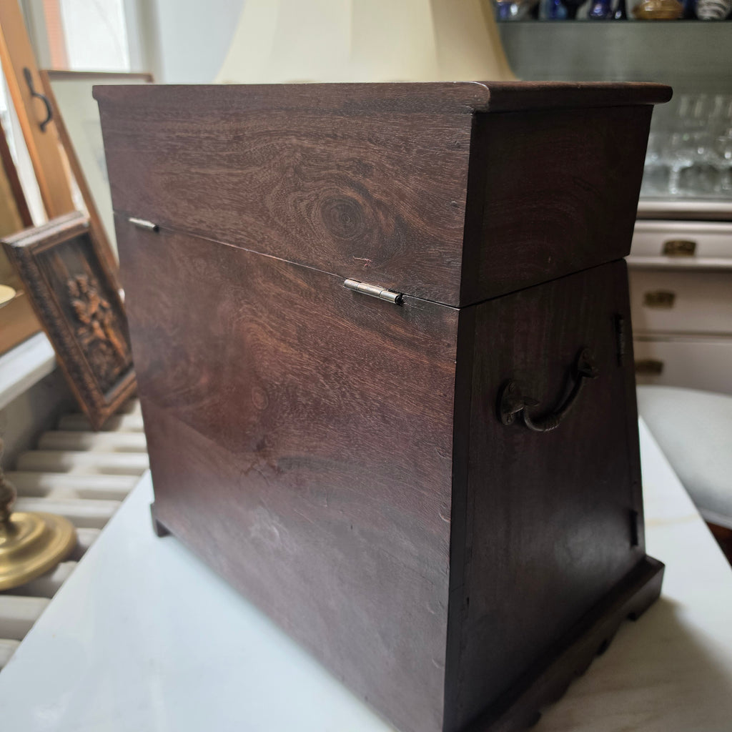 Antikes Holz-Schreibpult & Brief-Schränkchen mit Geheimfach